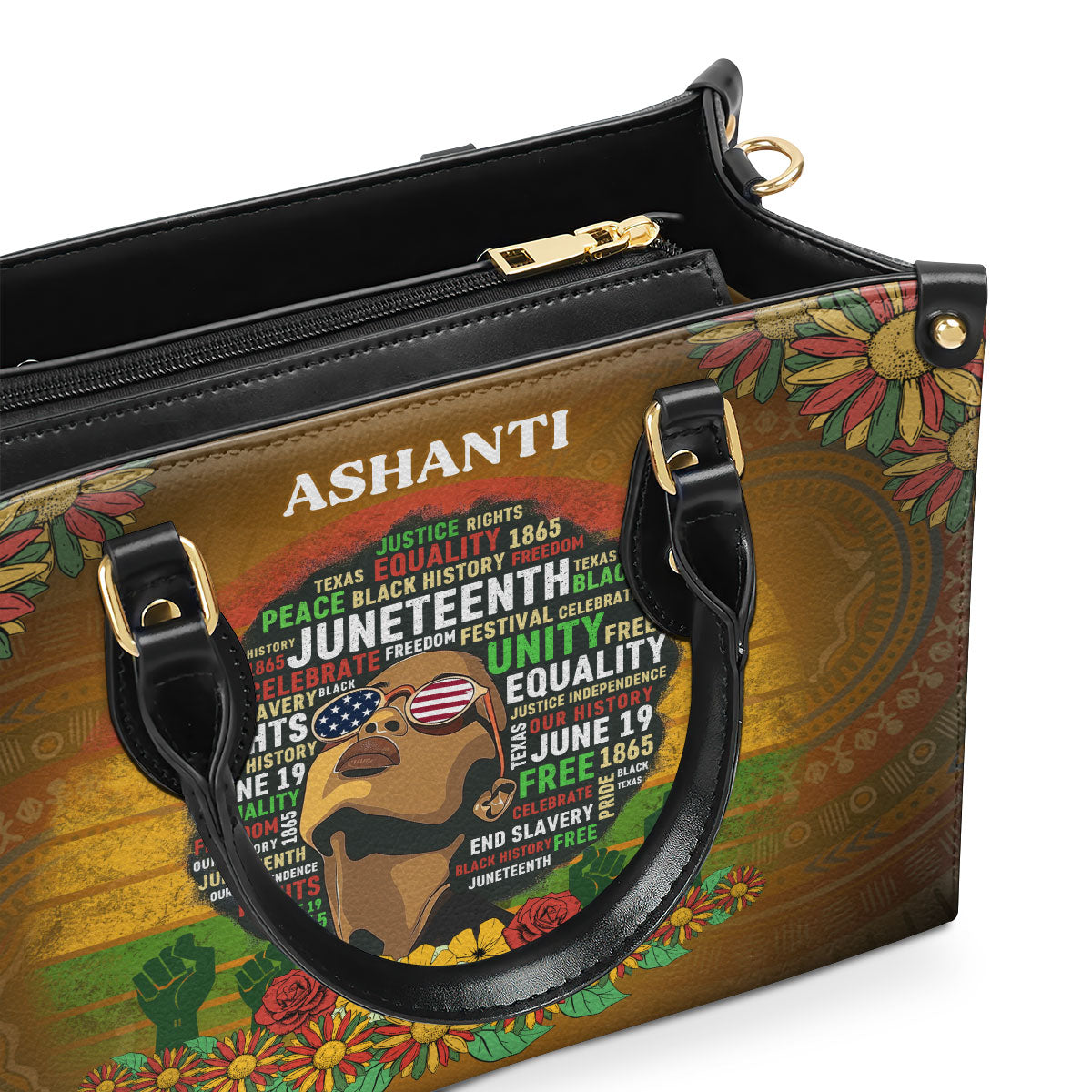 Juneteenth Queen - Personalized Leather Handbag SBLHBHA18