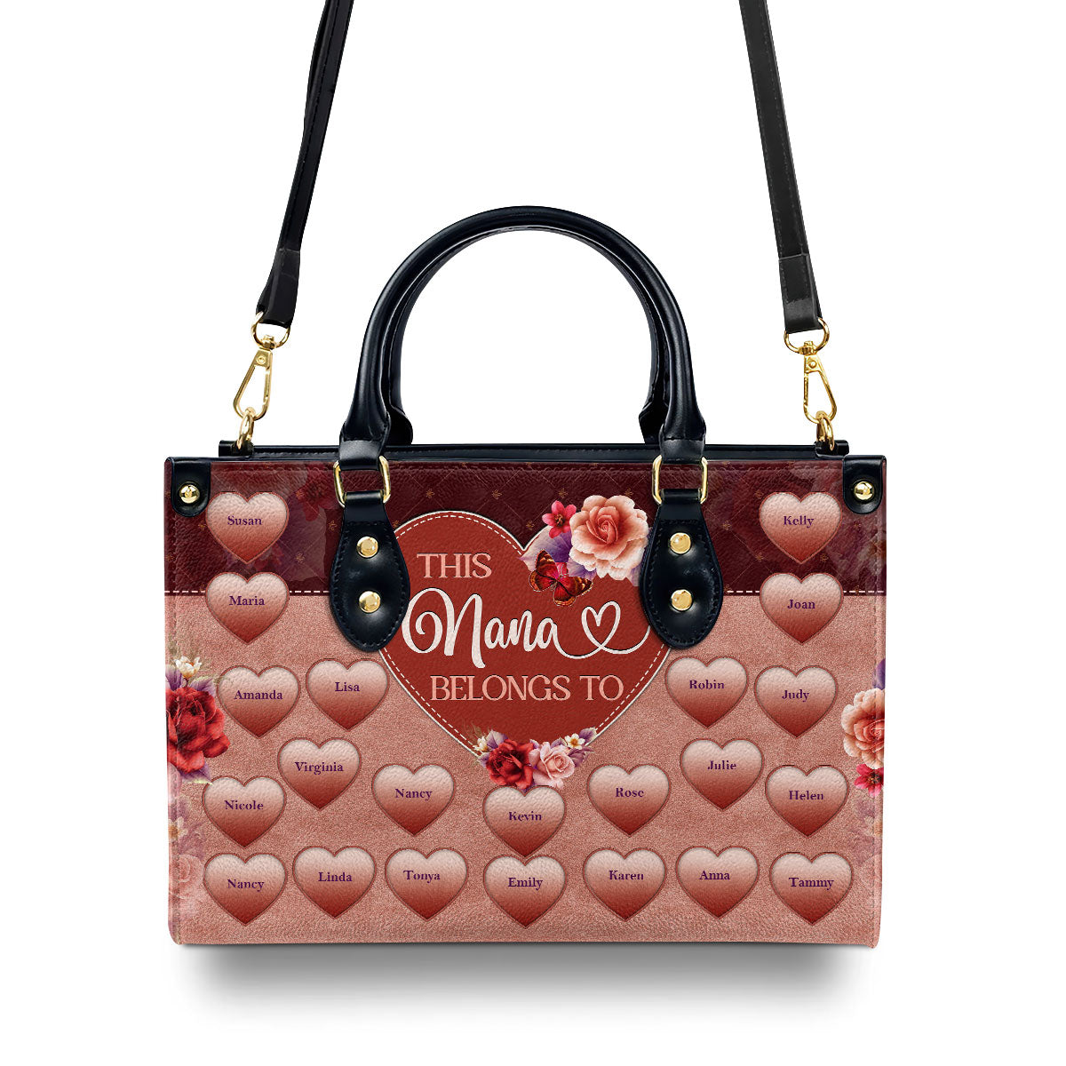 This Mom/Grandma Belongs To - Personalized Leather Handbag MB81