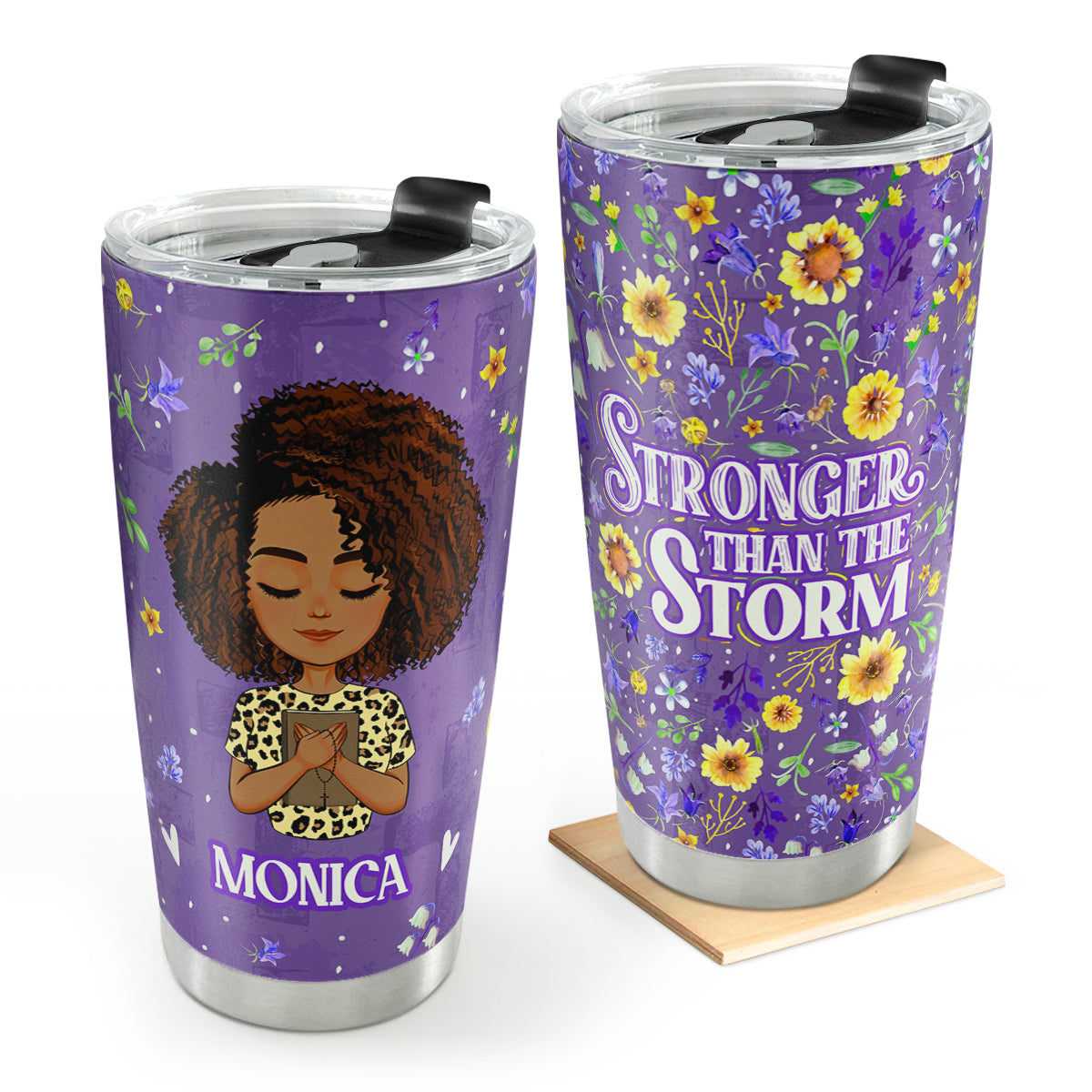 Stronger Than The Storm - Personalized Stainless Steel Tumbler