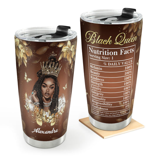 Black Queen Nutrition Facts - Personalized Stainless Steel Tumbler