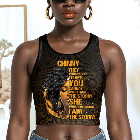 I Am The Storm - Personalized Crop Tank Top