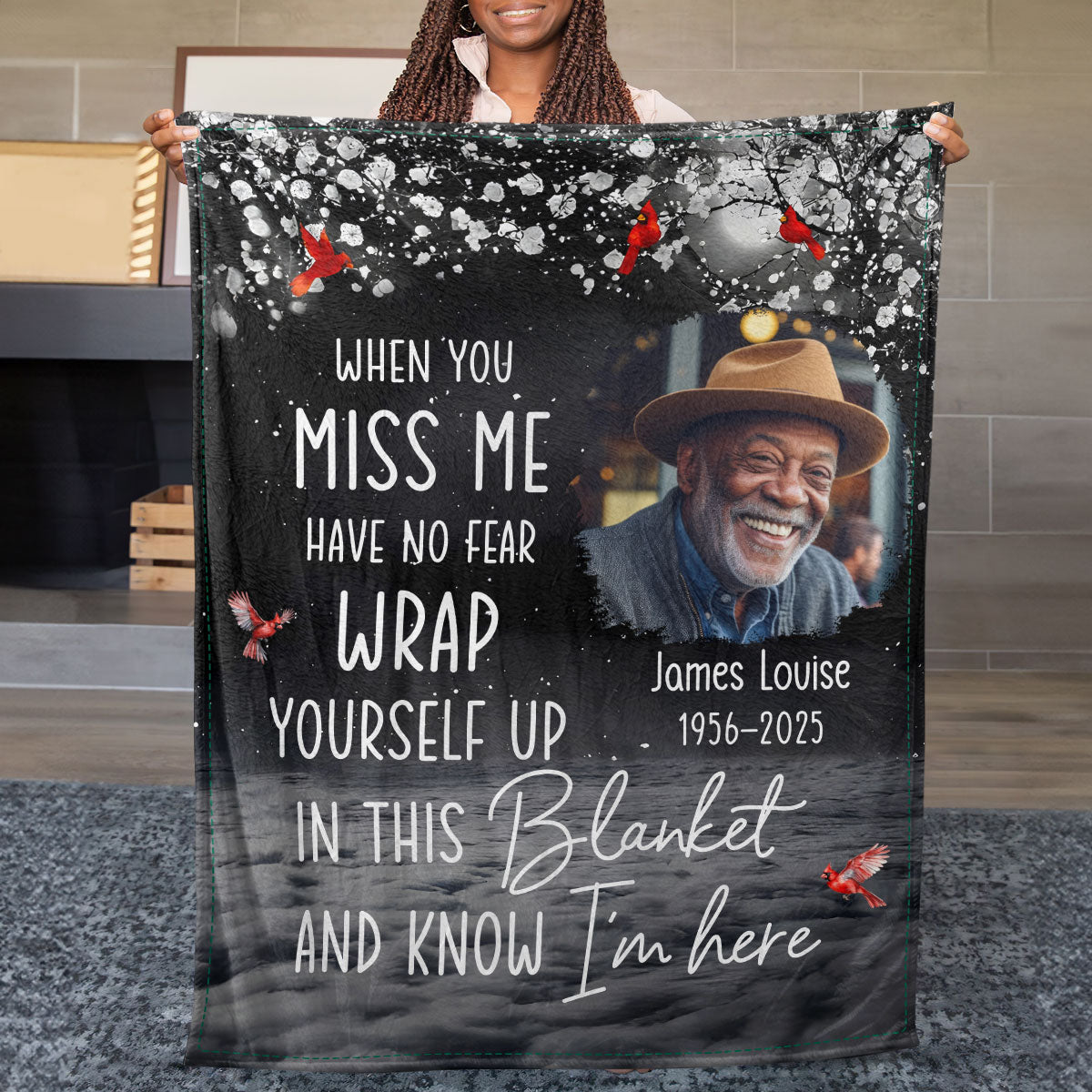 When You Miss Me Have No Fear - Personalized Fleece Blanket