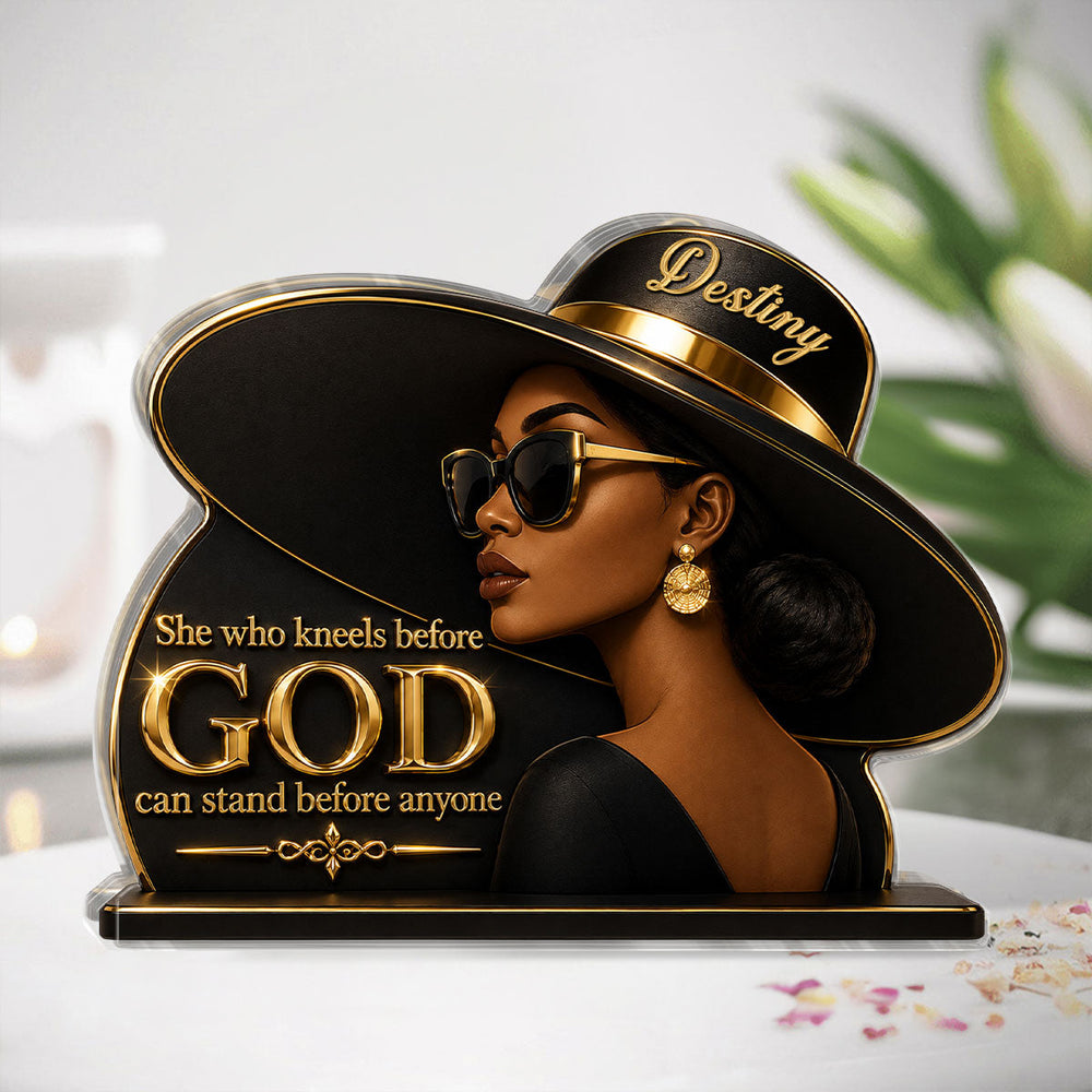 She Is Confident personalized acrylic plaque with the name Amari