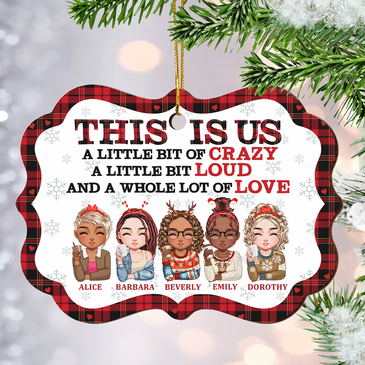 This Is Us Medallion - Personalized Custom Shape Wood Ornament Cutout & Print 2 Sides