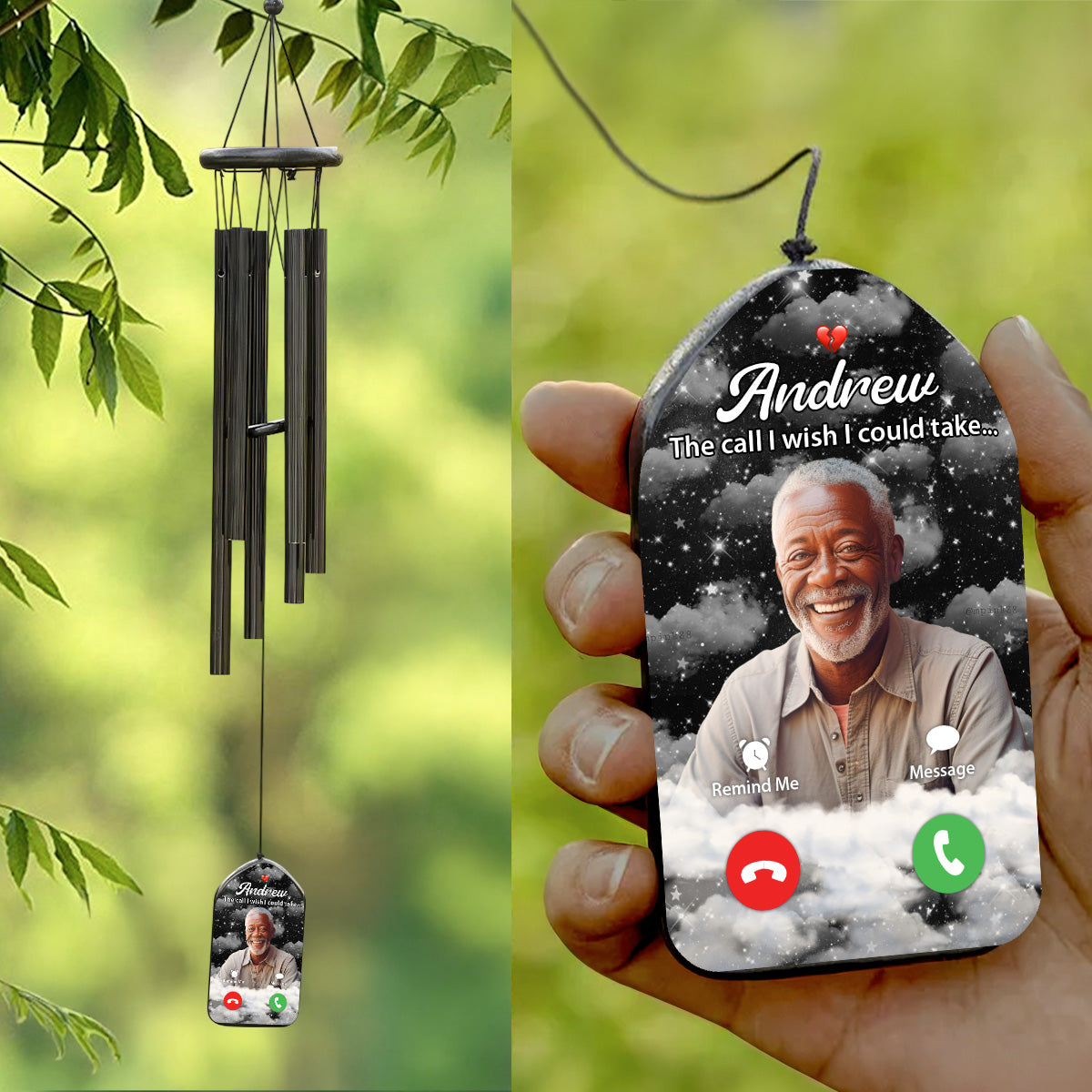 The Call I Wish I Could Take - Personalized Wind Chimes
