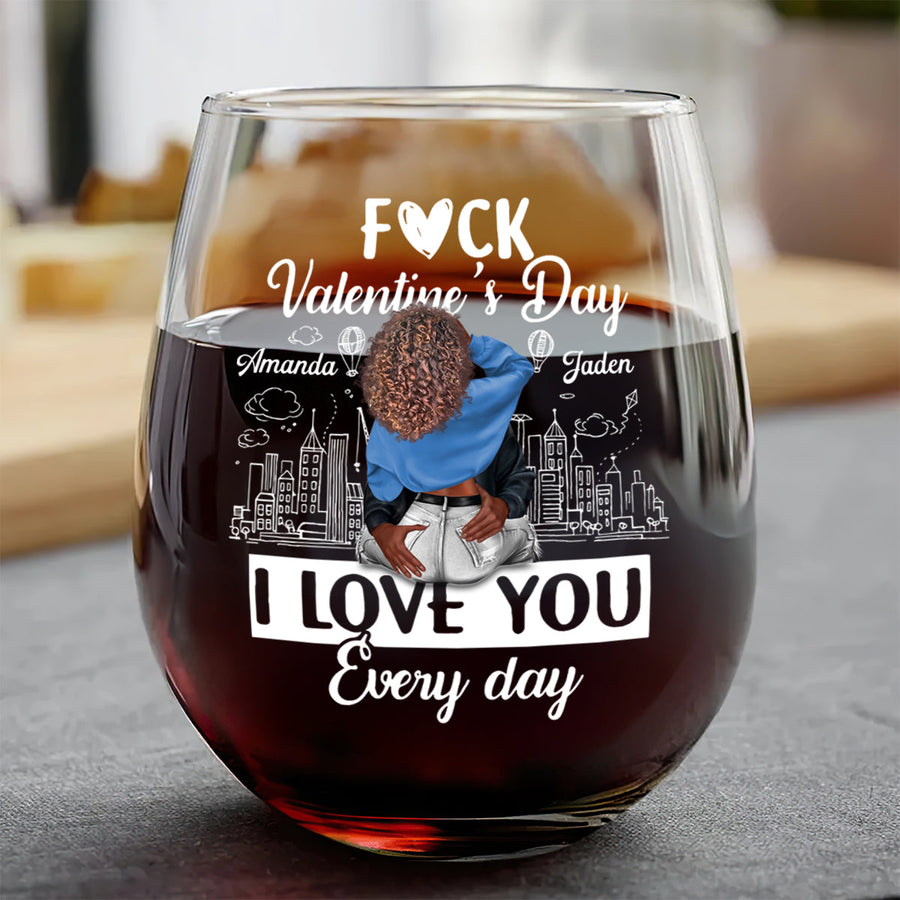 A Queen Was Born In October personalized stemless wine glass