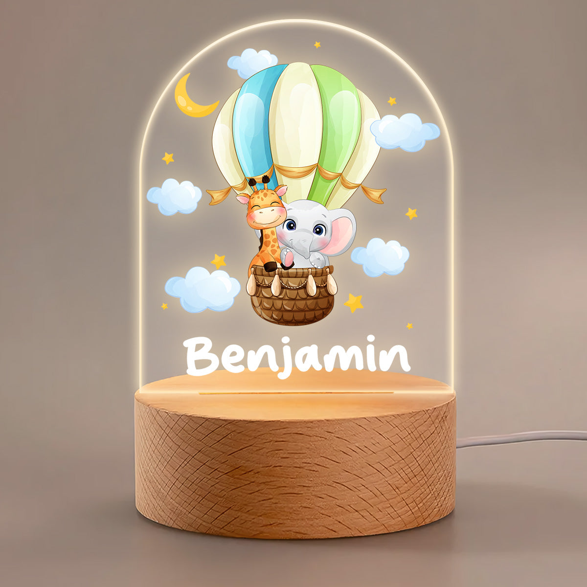 Have A Good Night - Personalized Round Base LED Night Light