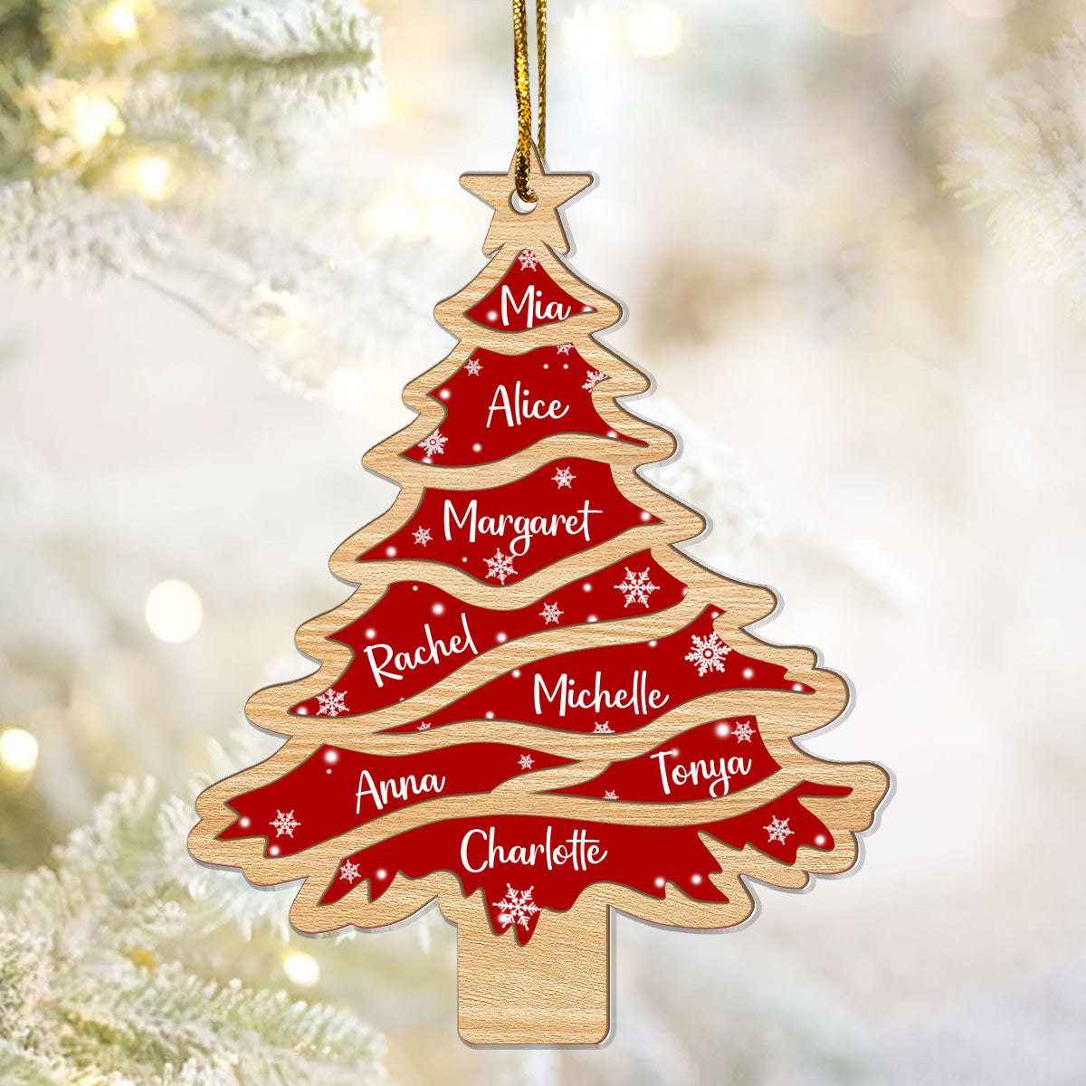 Christmas Tree - Personalized Wood & Acrylic Ornament