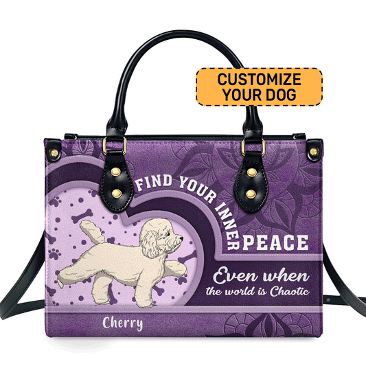 Find Your Inner Peace - Personalized Leather Hand Bag SBLHBHA26