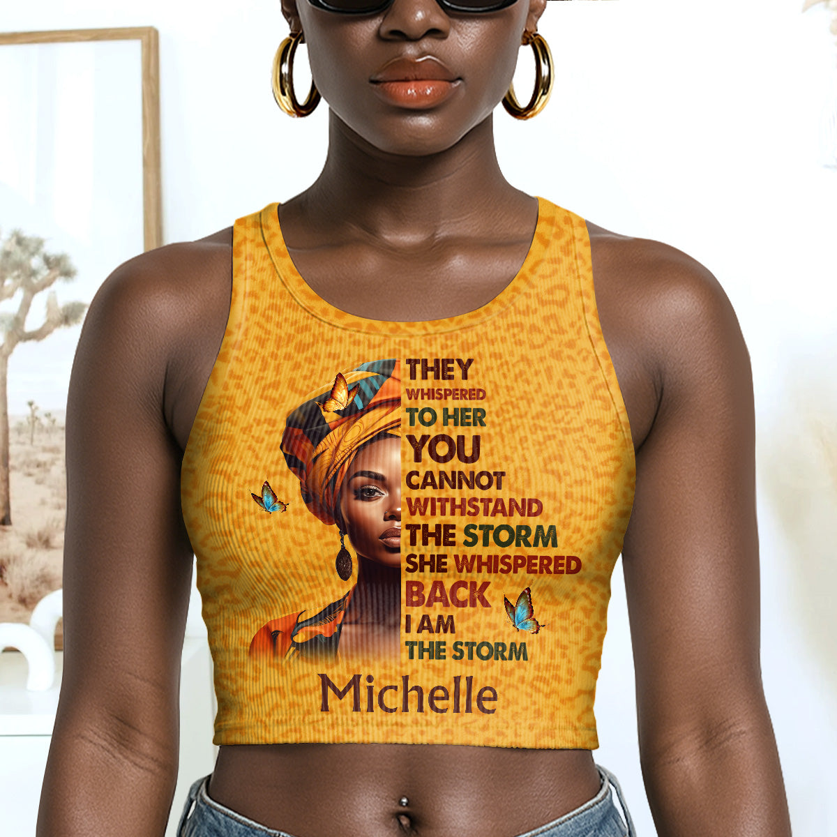 I Am The Storm - Personalized Crop Tank Top