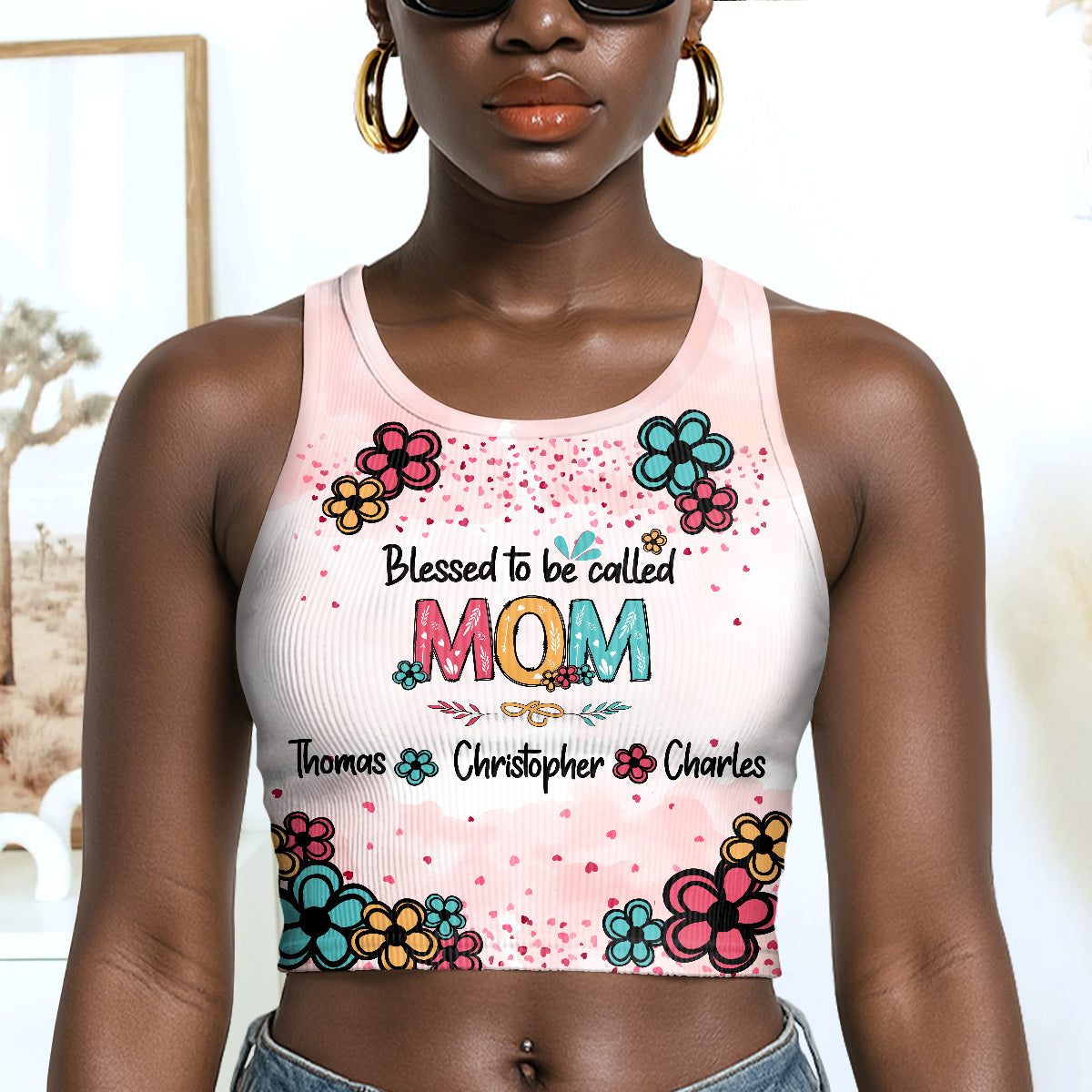 Blessed To Be Called - Personalized Crop Tank Top