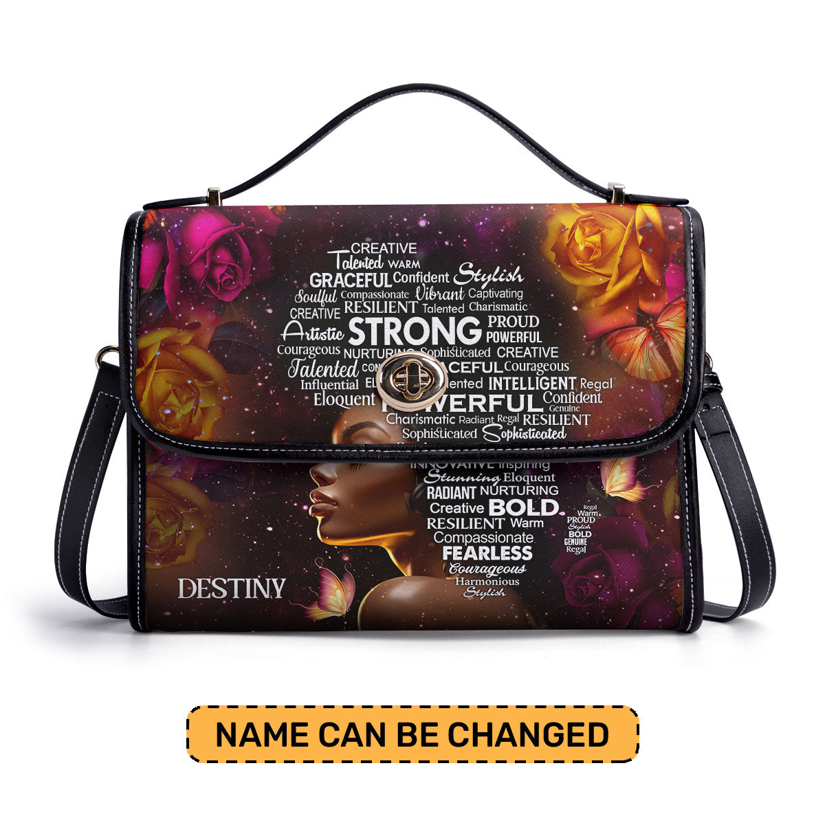 Afro Map - Personalized Leather Satchel Bag STB43