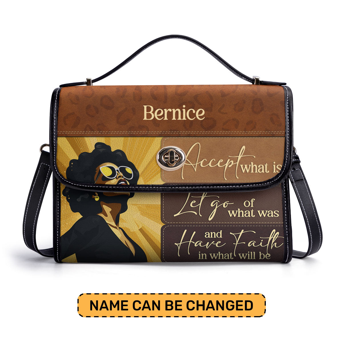 Have Faith In What Will Be - Personalized Leather Satchel Bag STB13