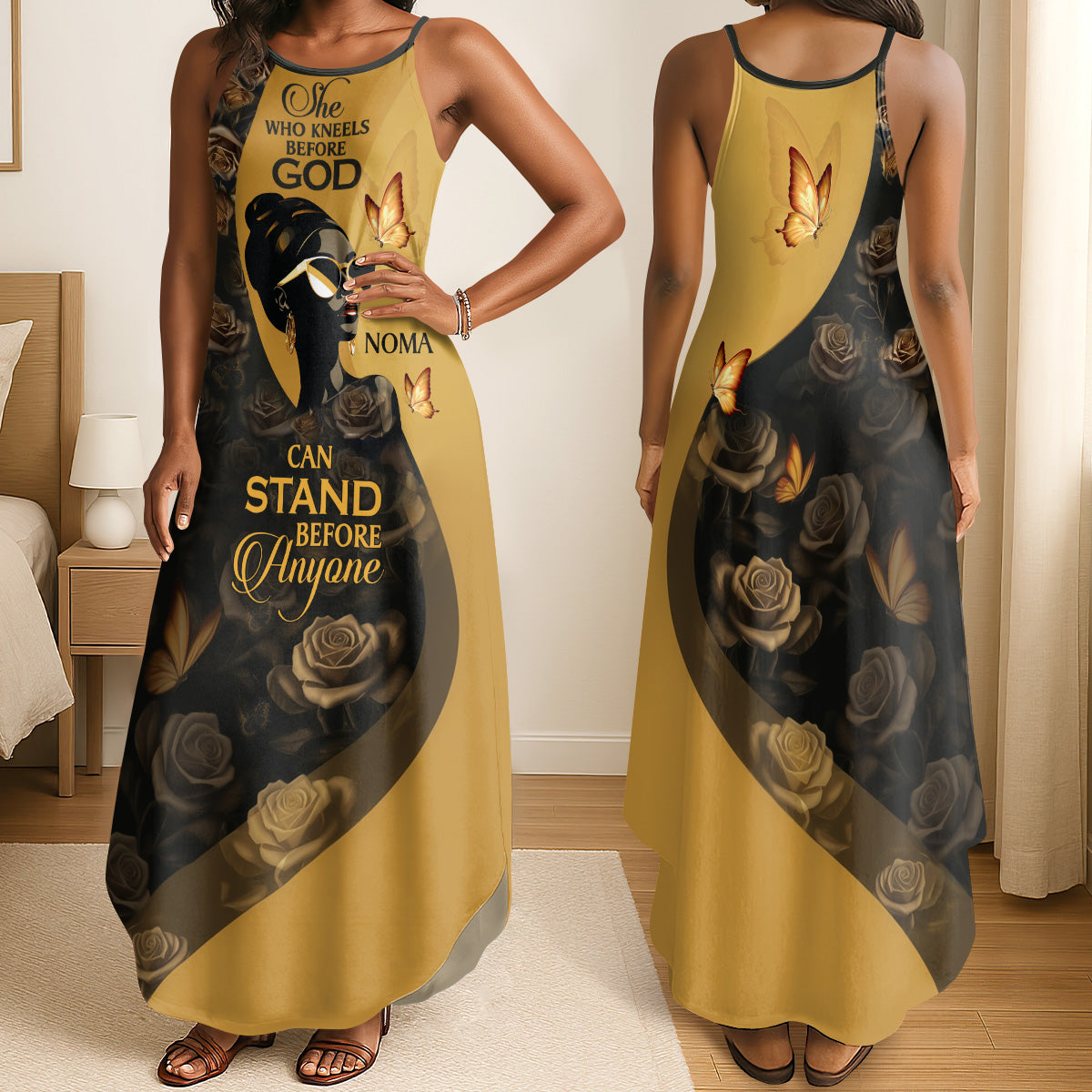 She Who Kneels Before God Can Stand Before Anyone - Personalized Maxi Dress