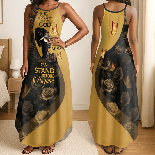 She Who Kneels Before God Can Stand Before Anyone - Personalized Maxi Dress