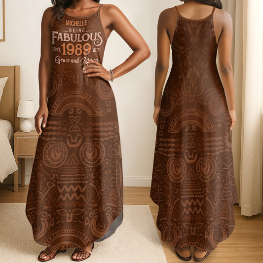 Being Fabulous With Grace And Mercy - Personalized Maxi Dress