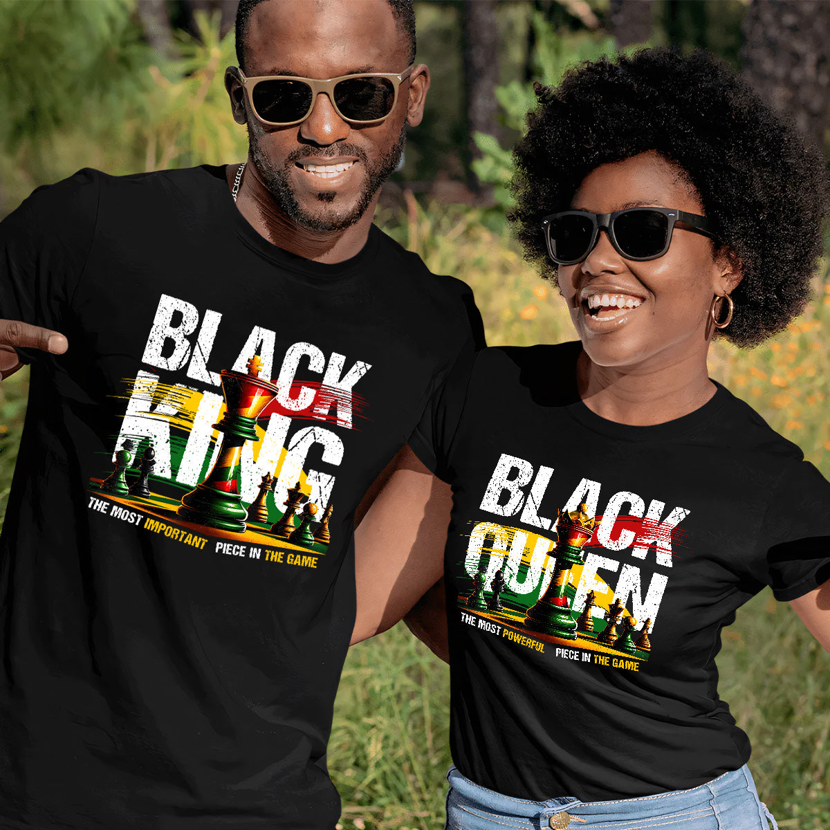 Black King And Black Queen - Personalized Unisex T-shirt