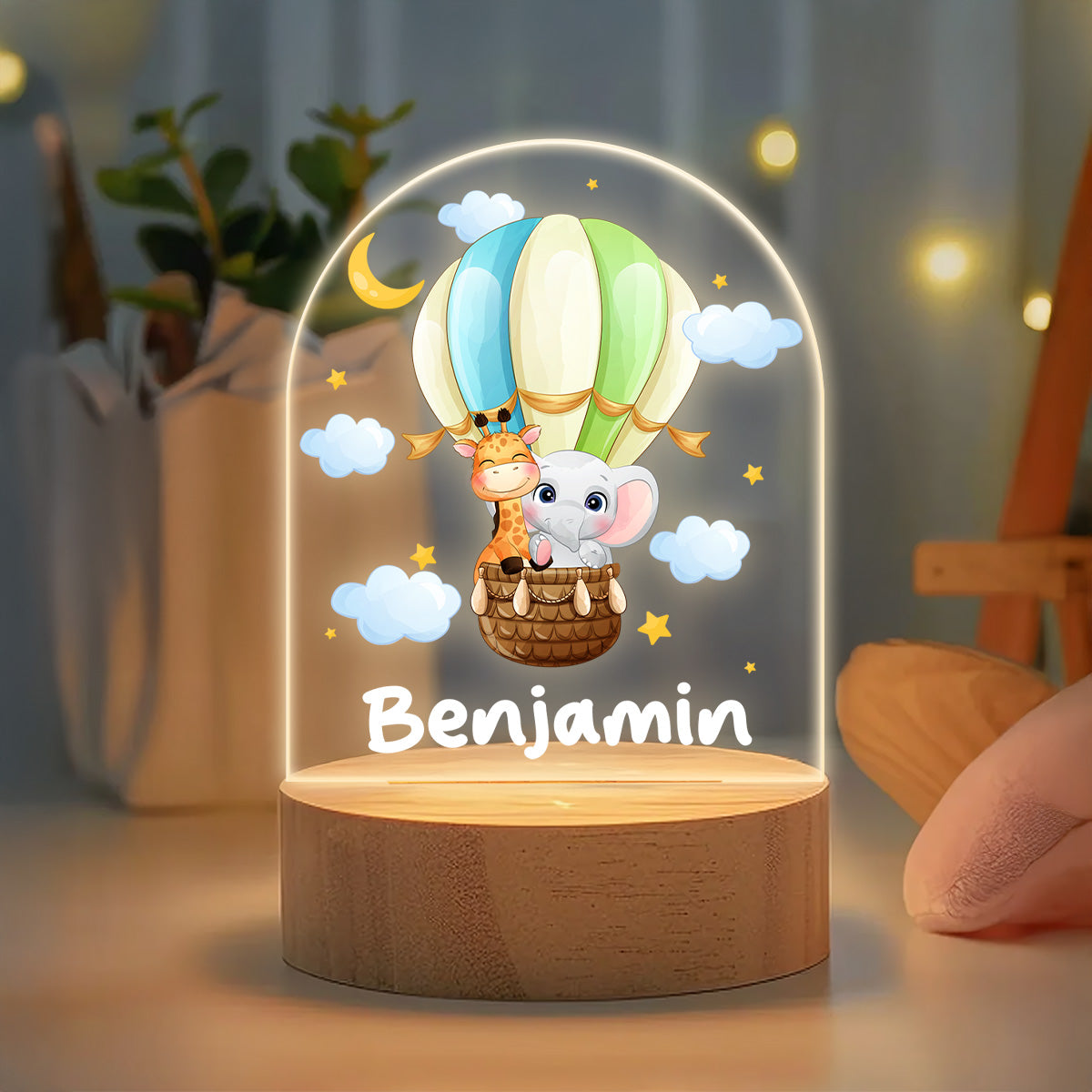 Have A Good Night - Personalized Round Base LED Night Light