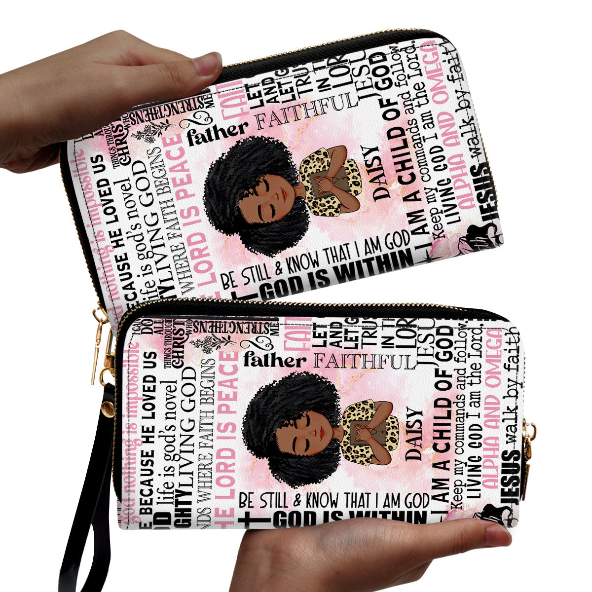 I Am A Child Of God - Personalized Leather Clutch Purse SBCPLL2303T