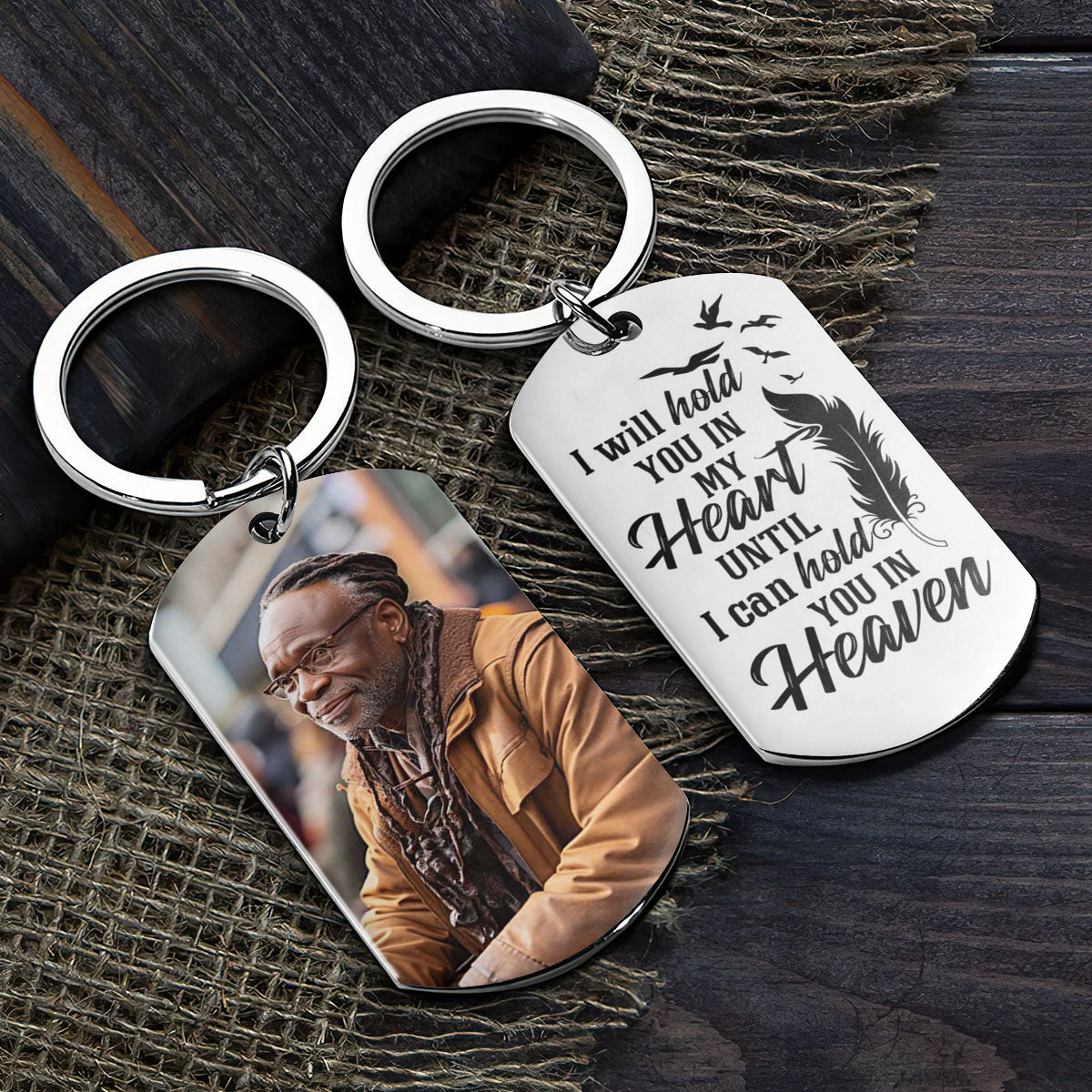 I'll Hold You In My Heart - Personalized Stainless Steel Keychain
