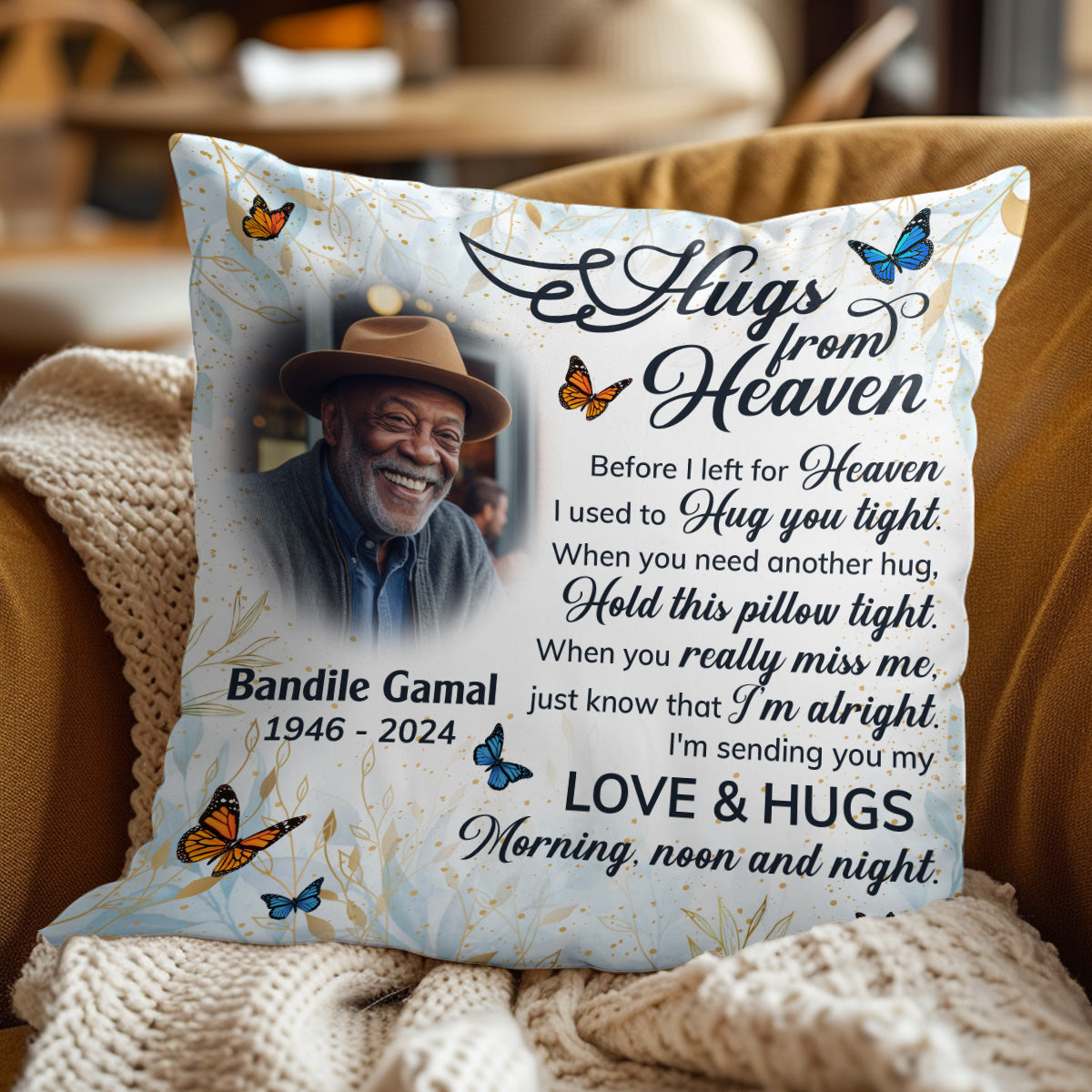 Hugs From Heaven - Personalized Pillow