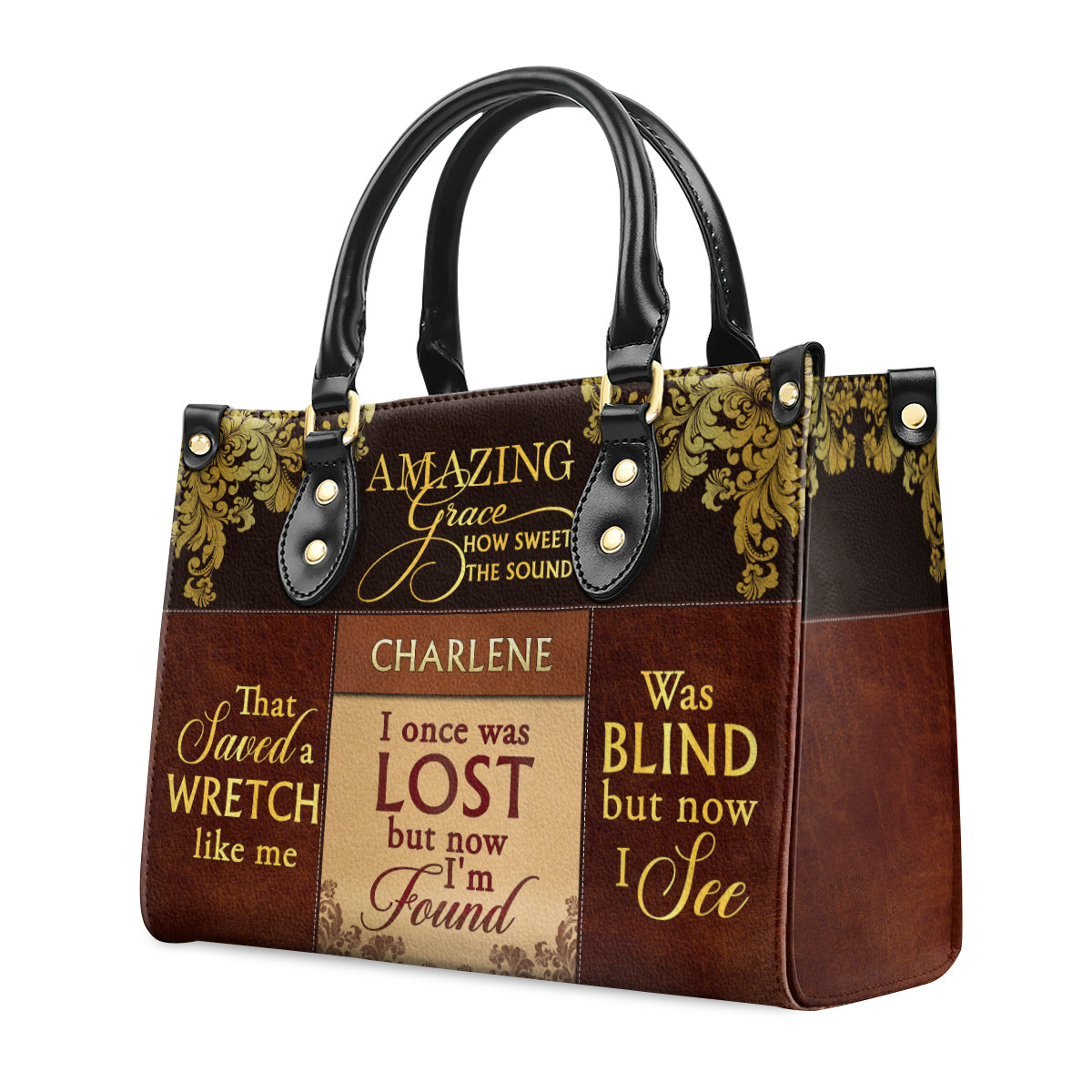 Amazing Grace - Personalized Leather Handbag