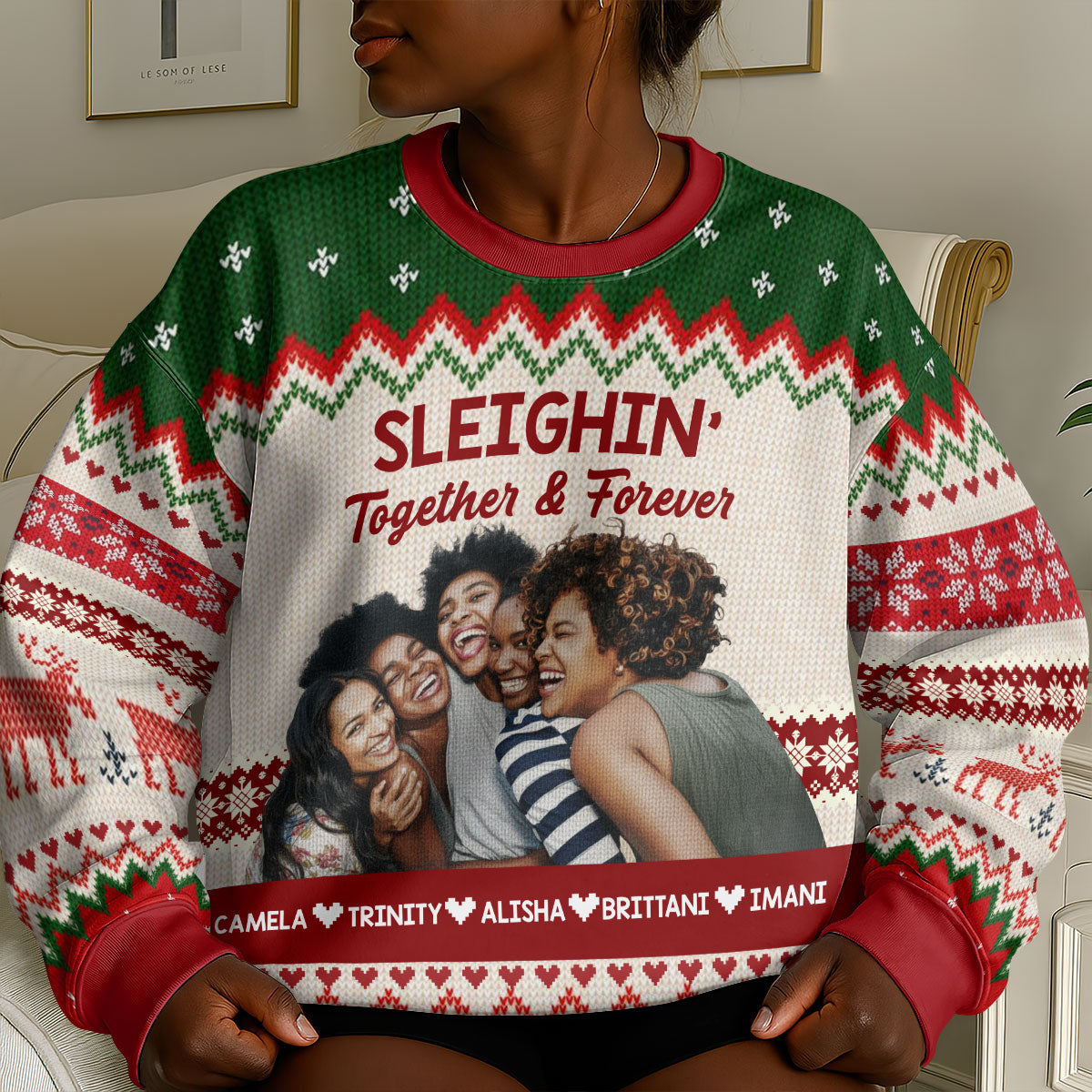Sleighin' Together And Forever - Personalized 3D Sweatshirt