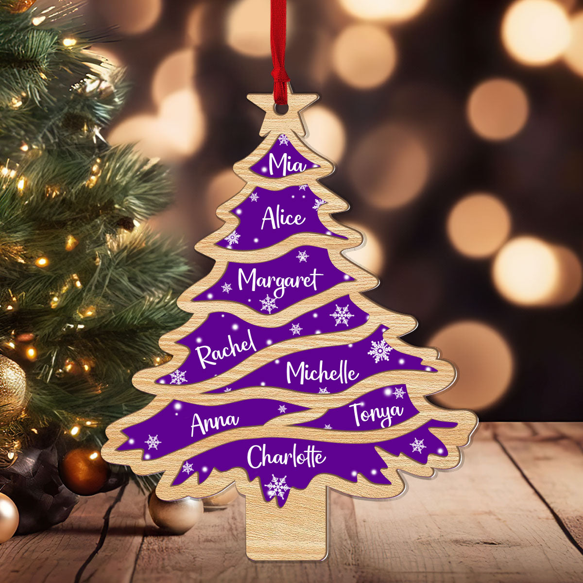 Christmas Tree - Personalized Wood & Acrylic Ornament