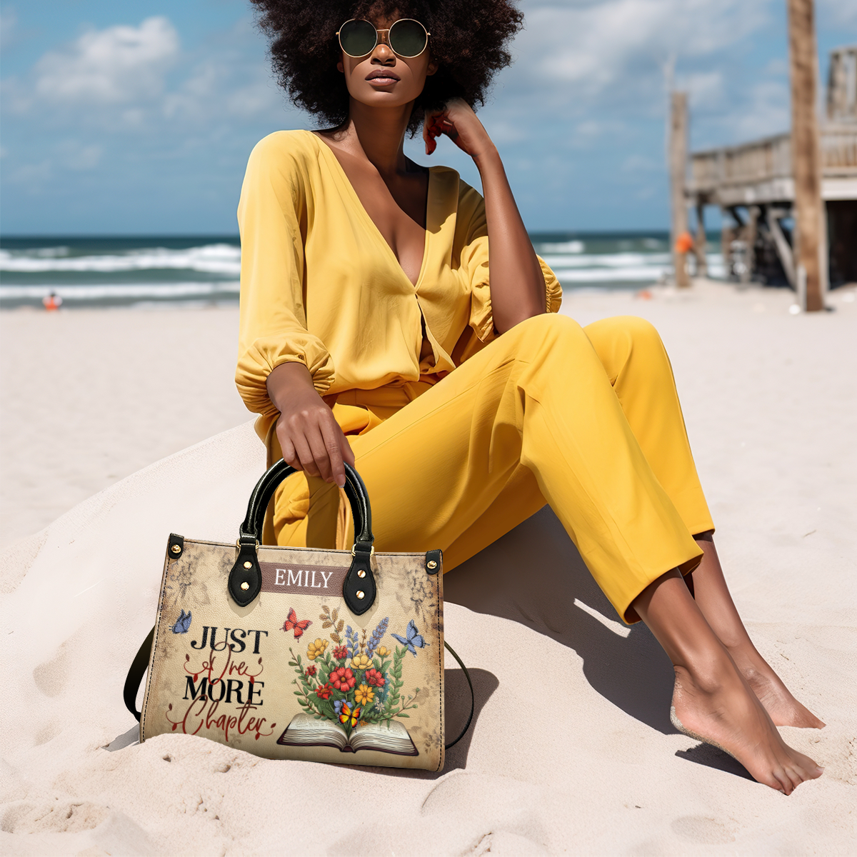Just One More Chapter - Personalized Leather Handbag SBLHBLM931L