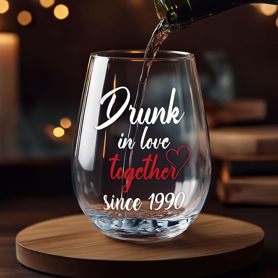 Three personalized Queen glasses for August, September and October