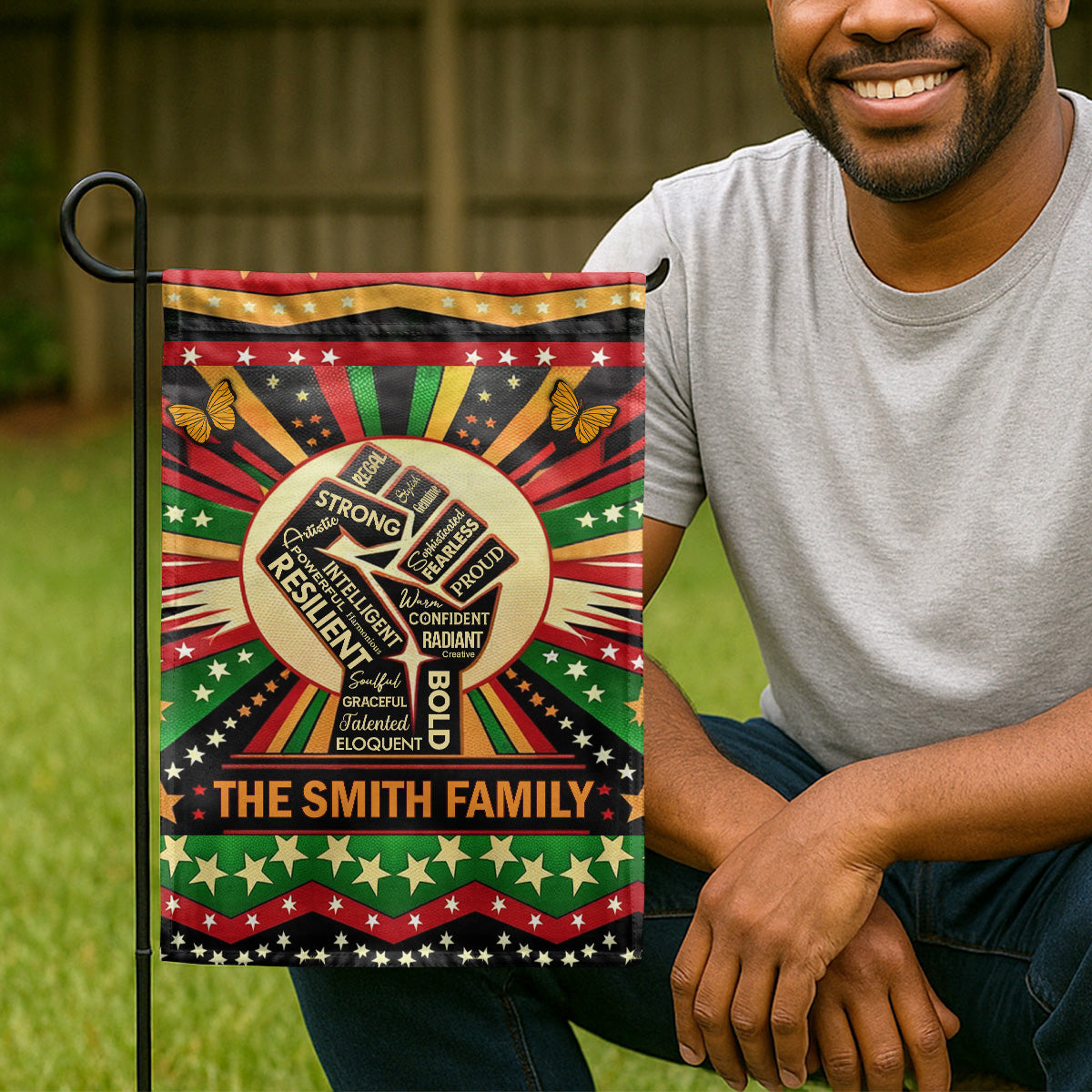 Juneteenth Spirit - Personalized Garden Flag