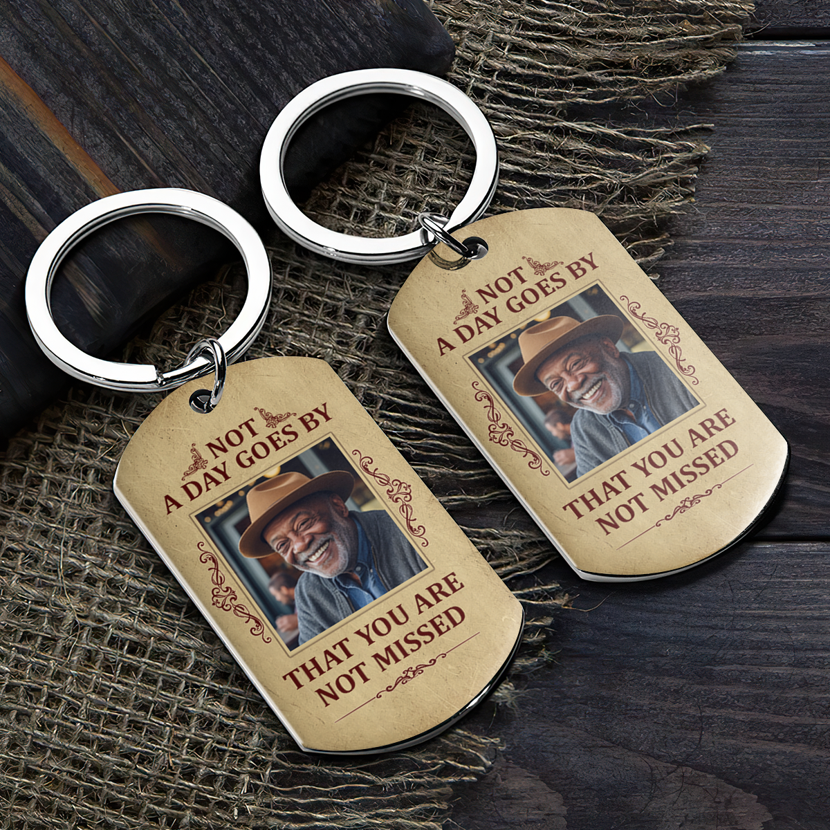 Not A Day Goes By That You Are Not Missed - Personalized Stainless Steel Keychain