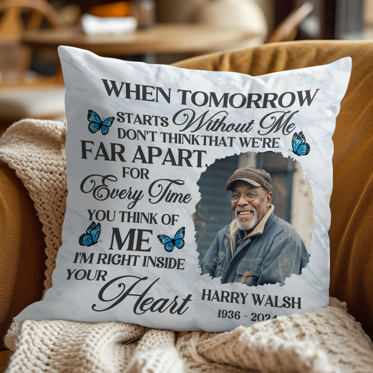 When Tomorrow Starts Without Me - Personalized Crystal Velvet Pillow