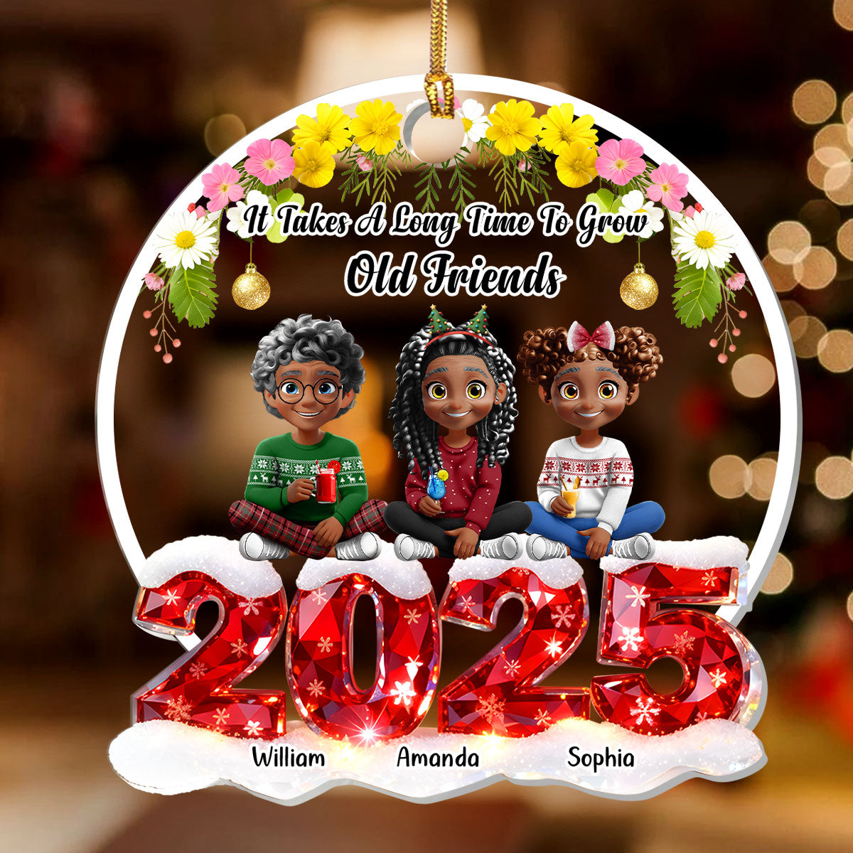 It Takes A Long Time To Grow Old Friends - Personalized 1-Layer Acrylic Ornament