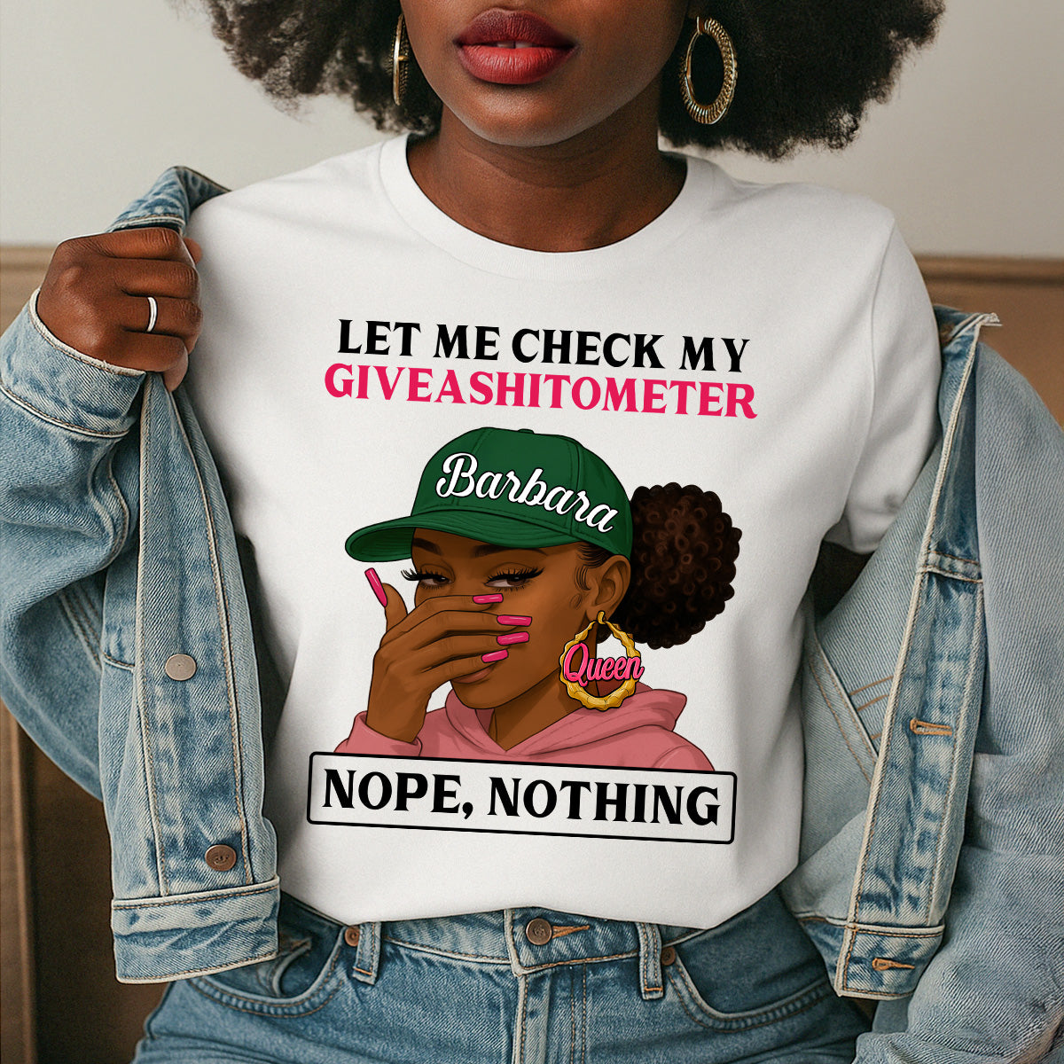 Let Me Check My Giveashitometer - Personalized 2D Unisex T-shirt