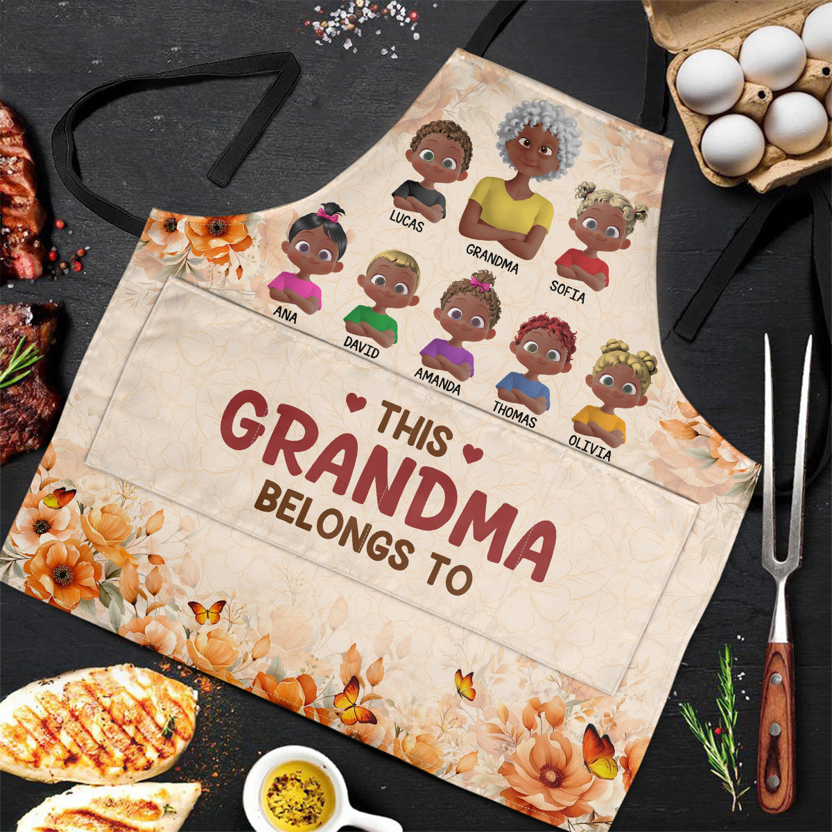 This Grandma Belongs To - Personalized Apron With Packet