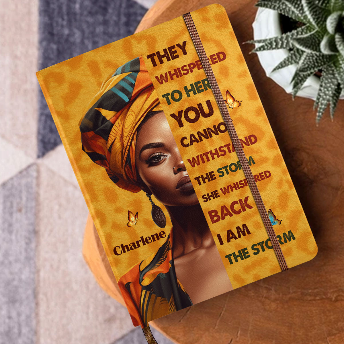 I Am The Storm - Personalized Leather Cover Notebook