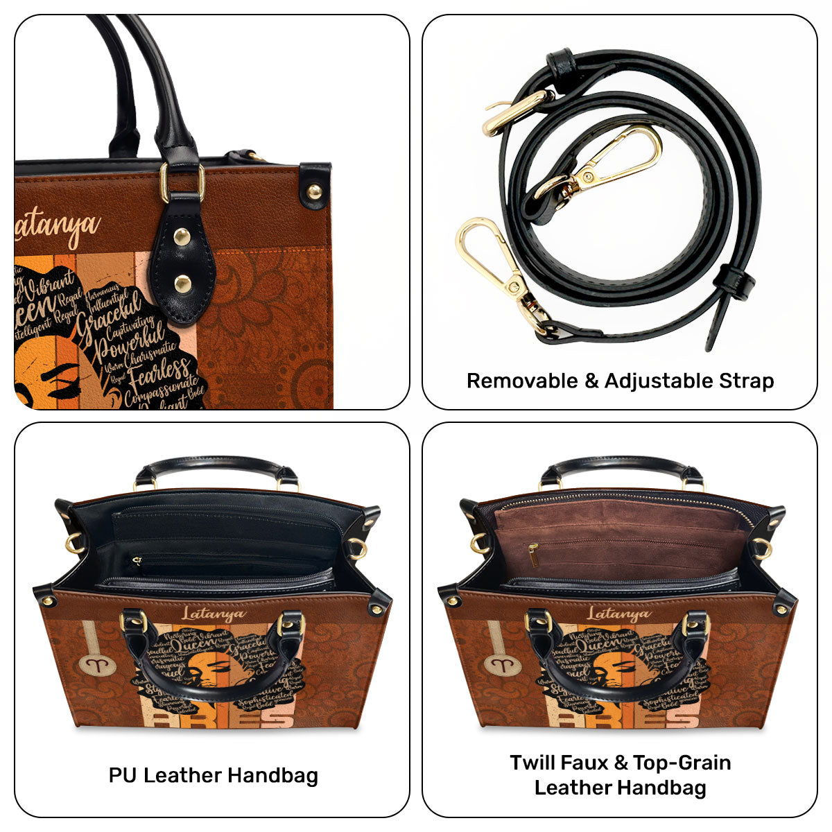 Horoscope - Personalized Leather Handbag STB156