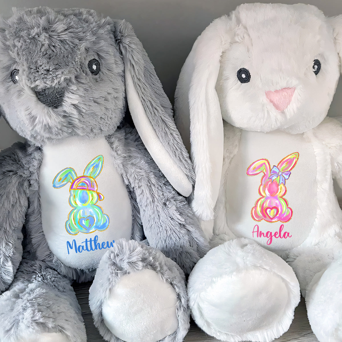 Happy Easter - Personalized Stuffed Bunny