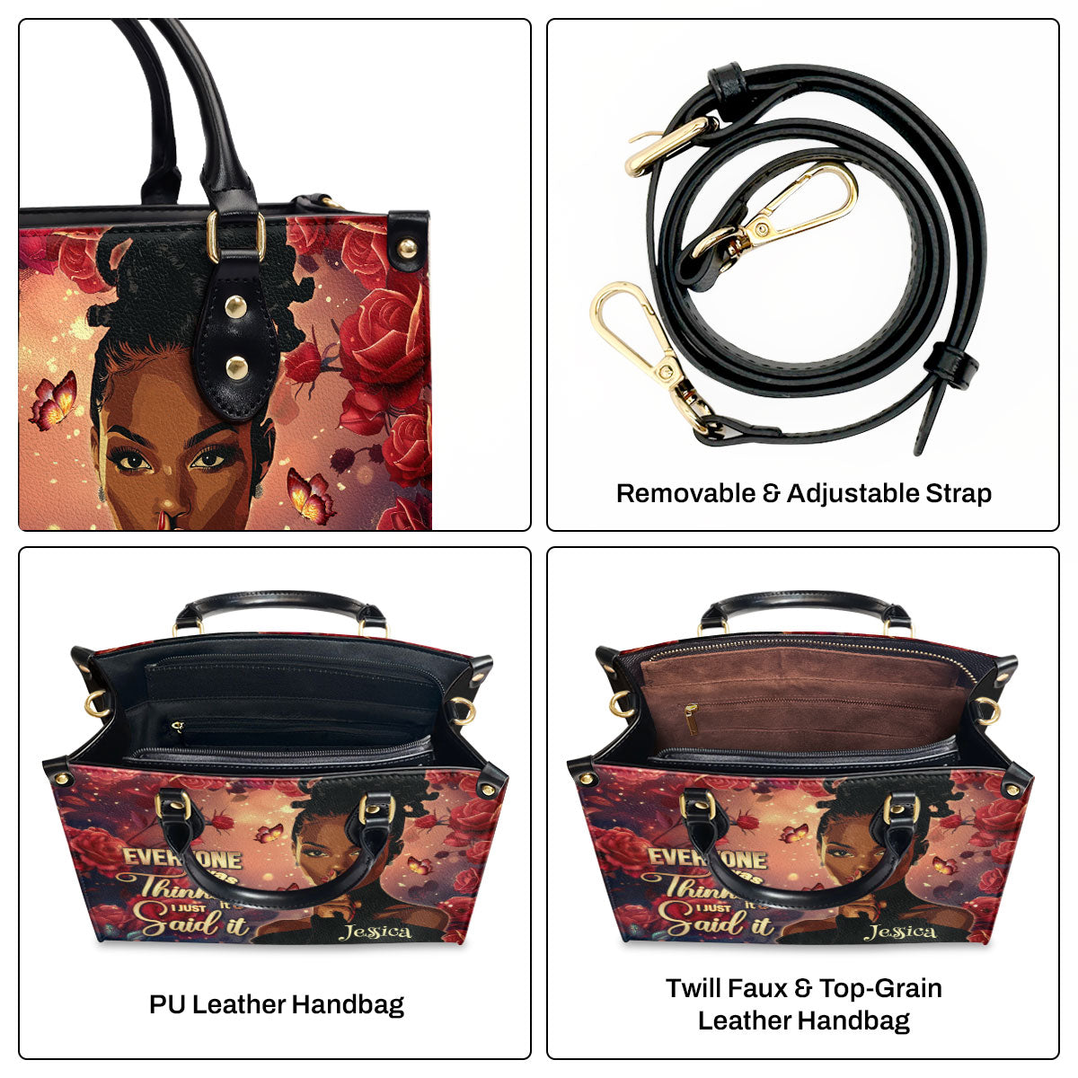 Everyone Was Thinking It I Just Said It - Personalized Leather Handbag SBLHBLL2520T