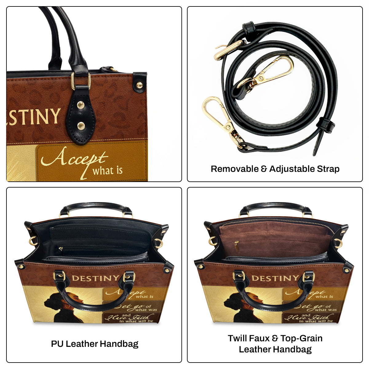 Have Faith In What Will Be - Personalized Leather Handbag