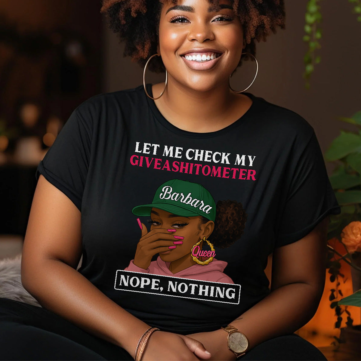 Let Me Check My Giveashitometer - Personalized 2D Unisex T-shirt