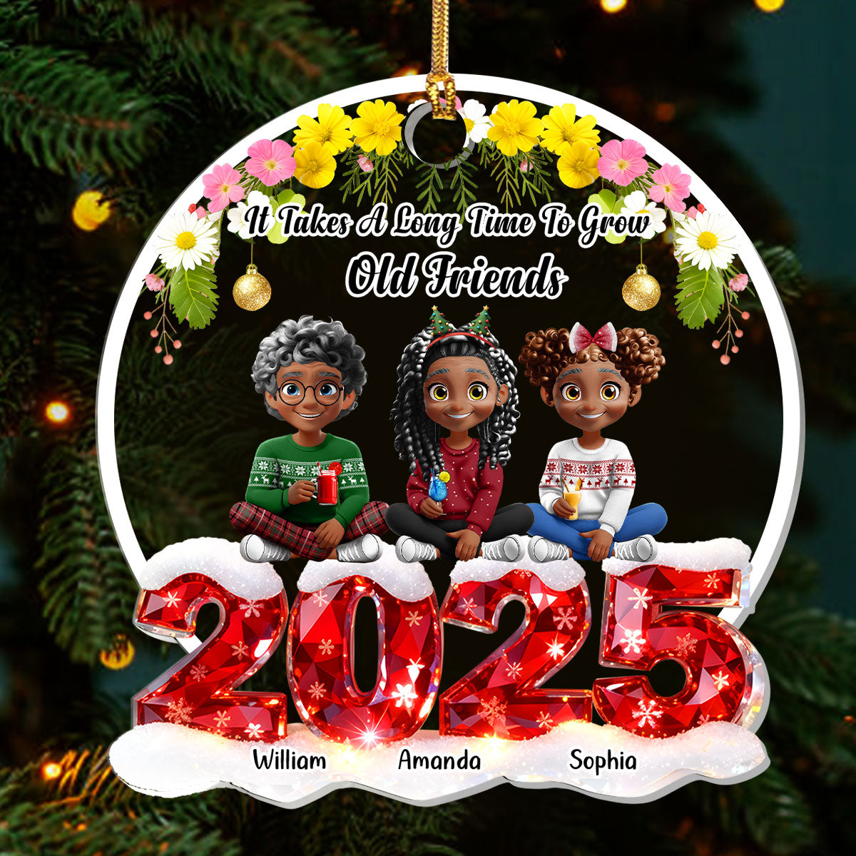 It Takes A Long Time To Grow Old Friends - Personalized 1-Layer Acrylic Ornament
