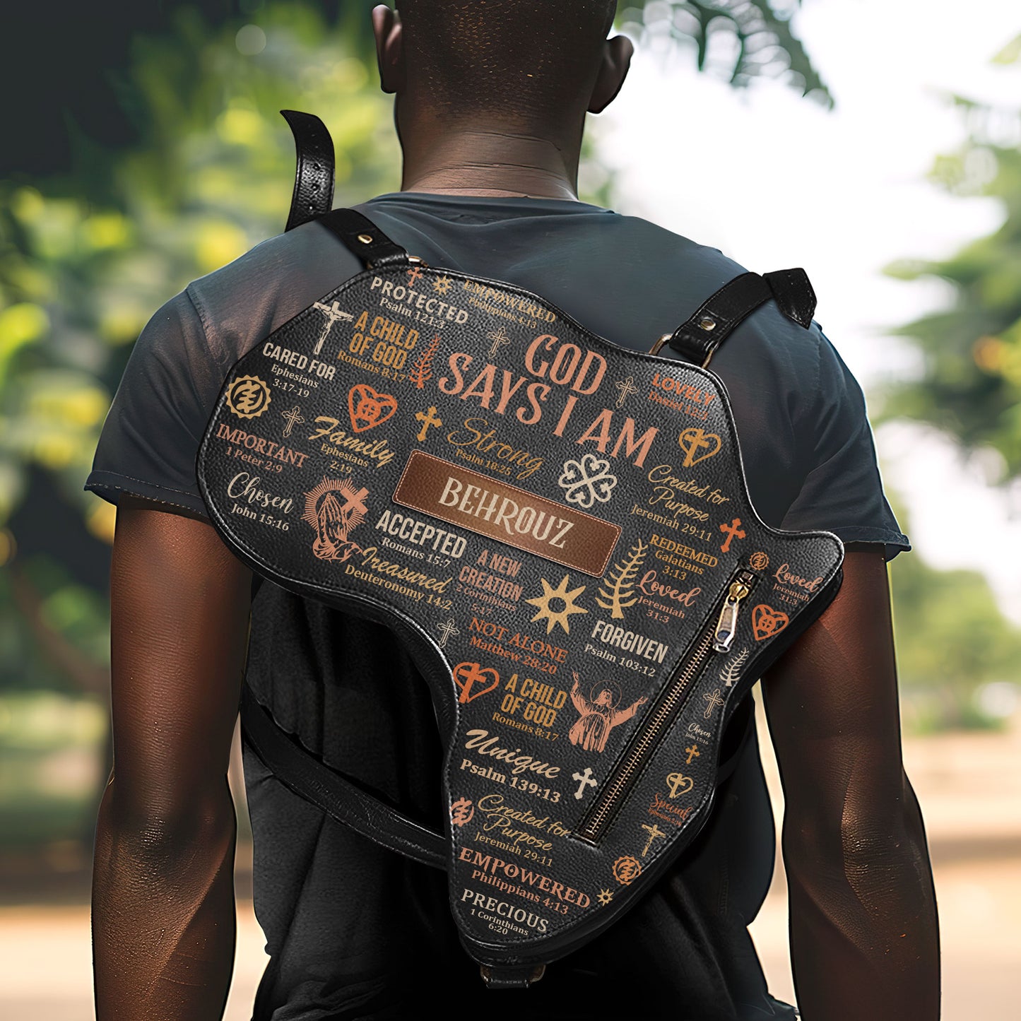God Says I Am - Personalized Africa Bag ABM01