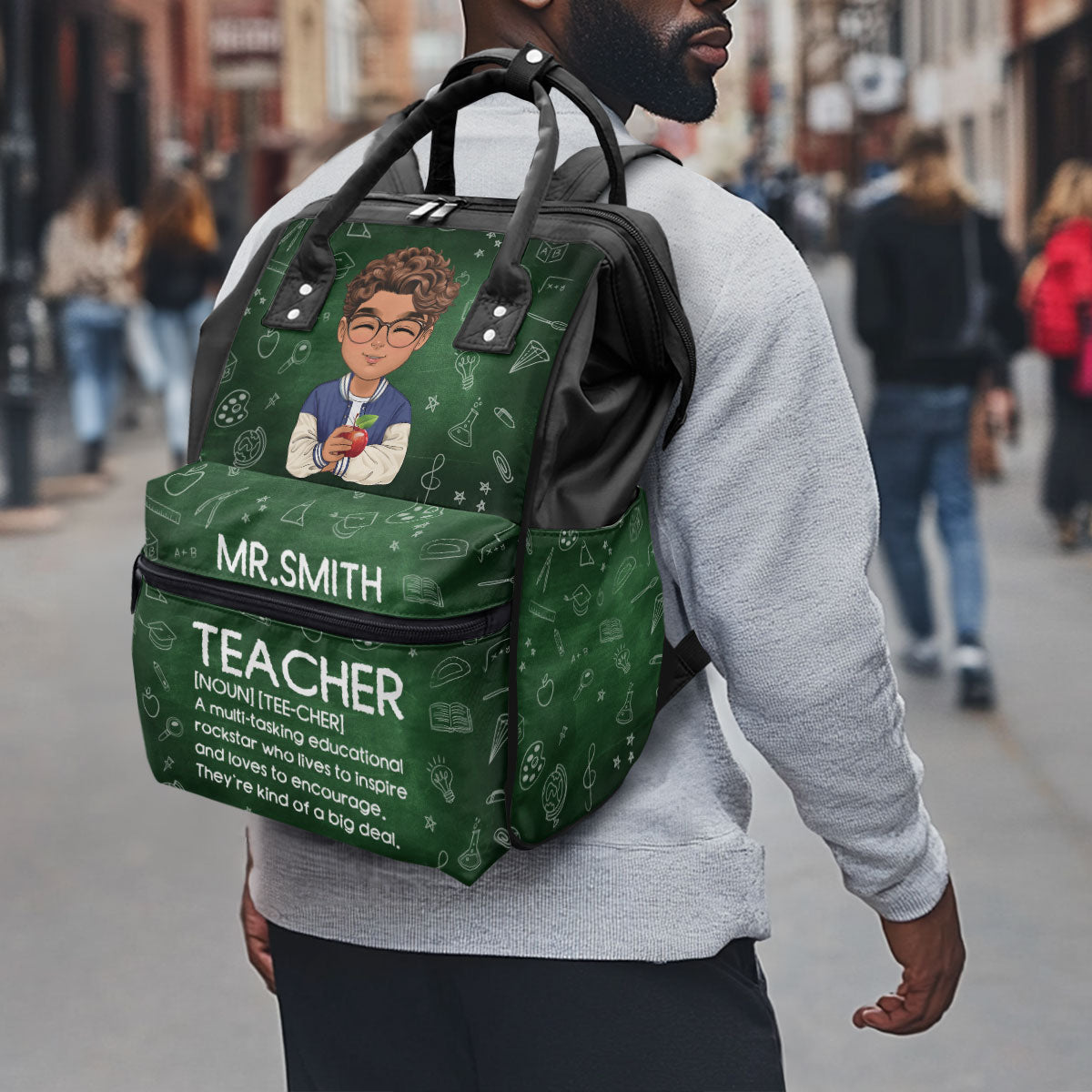Teacher Definition - Personalized Duckbilled Backpack SBDBPLN1739