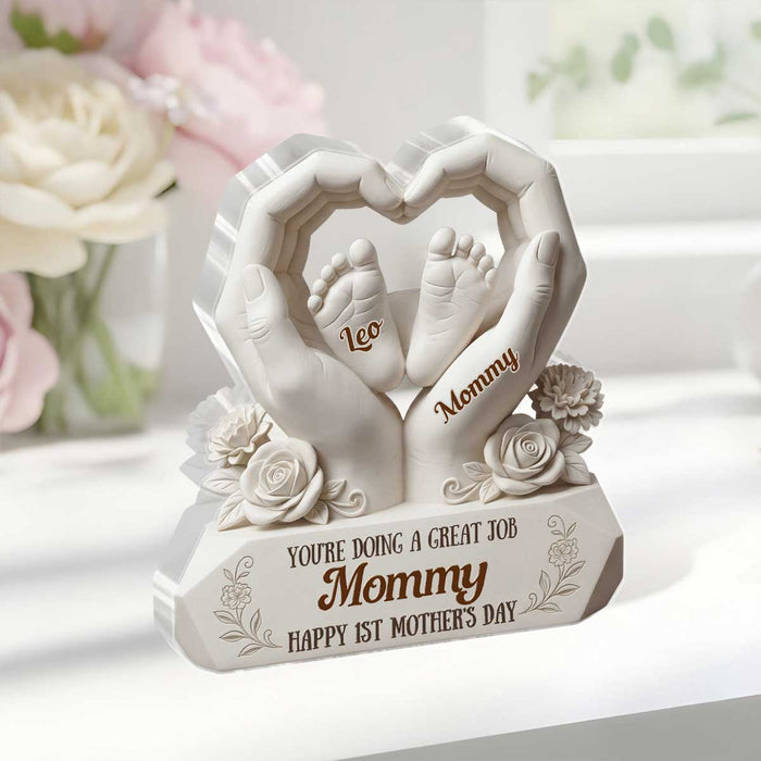 She Is Confident plaque displayed beside fresh flowers