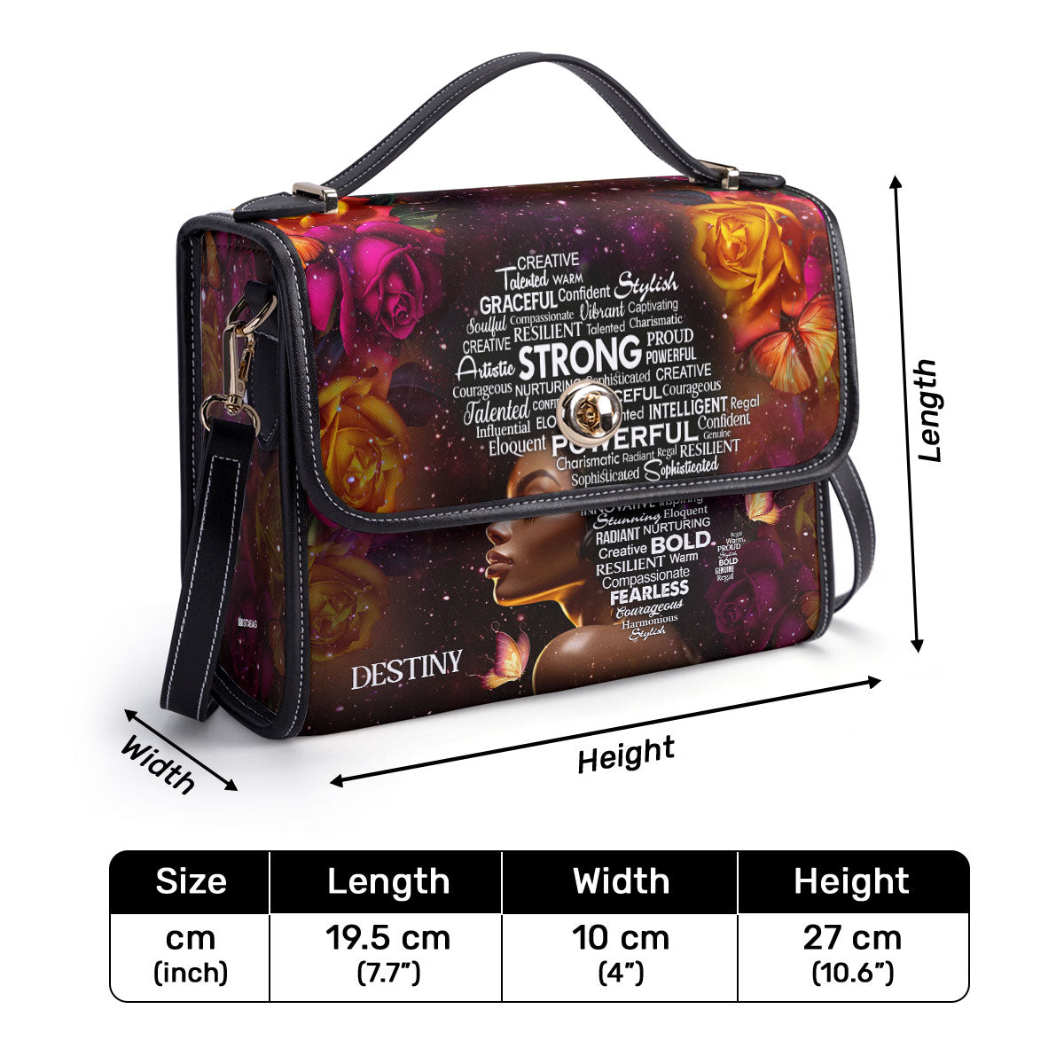Afro Map - Personalized Leather Satchel Bag STB43