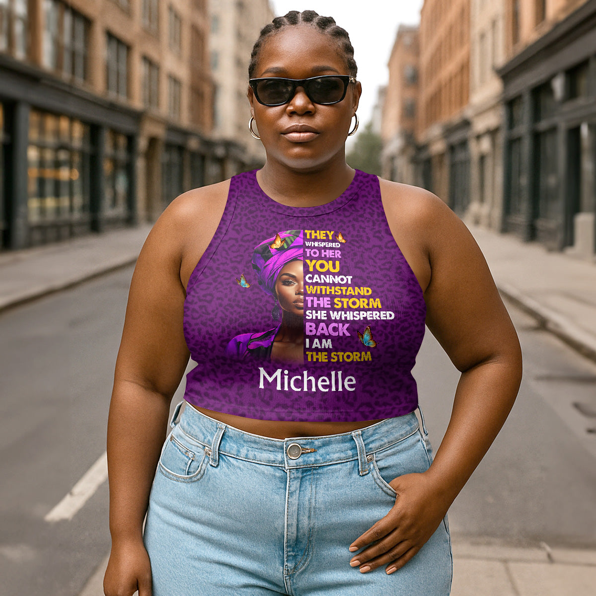 I Am The Storm - Personalized Crop Tank Top