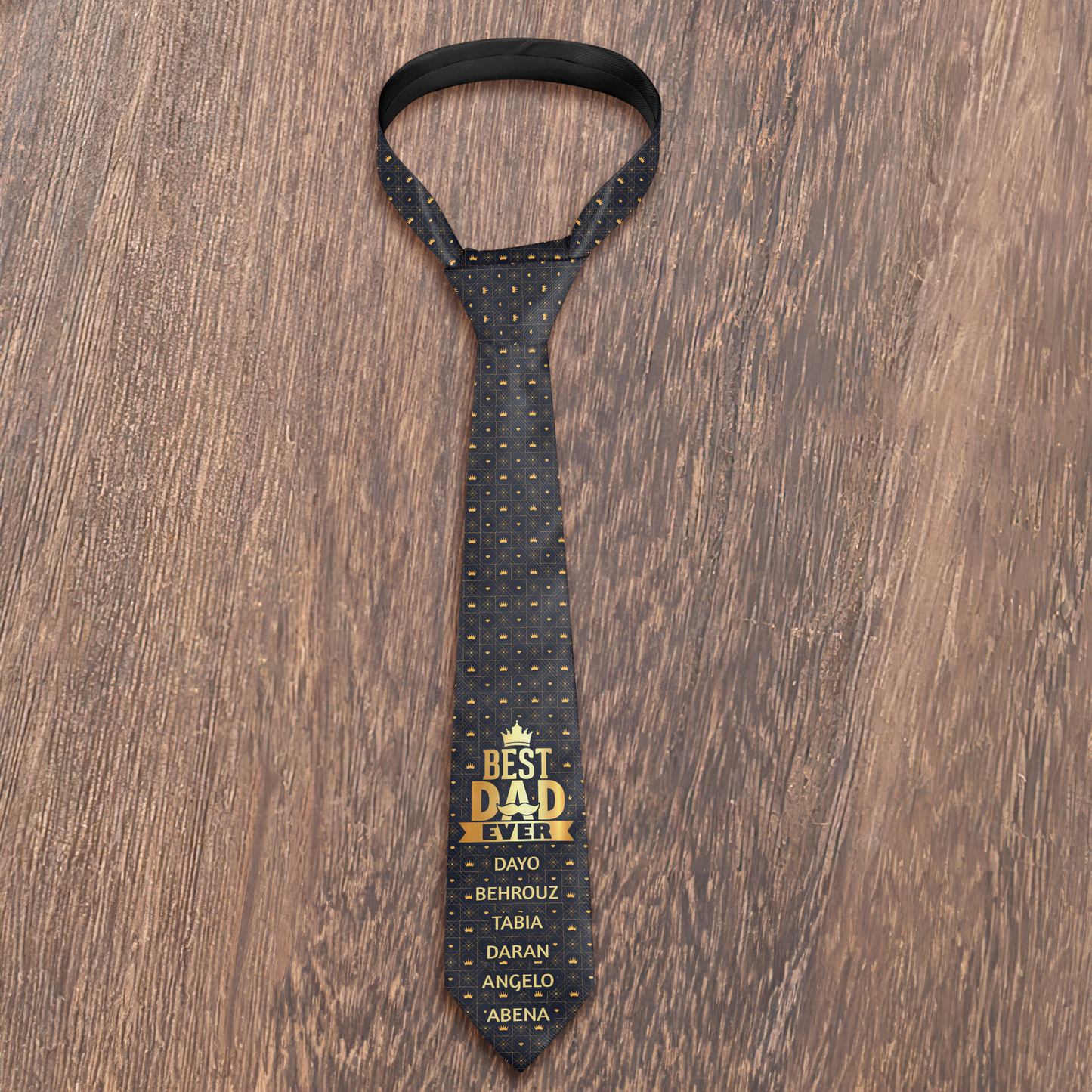 Best Dad Ever - Personalized Unisex Bandana Necktie SBUBNLM1803D