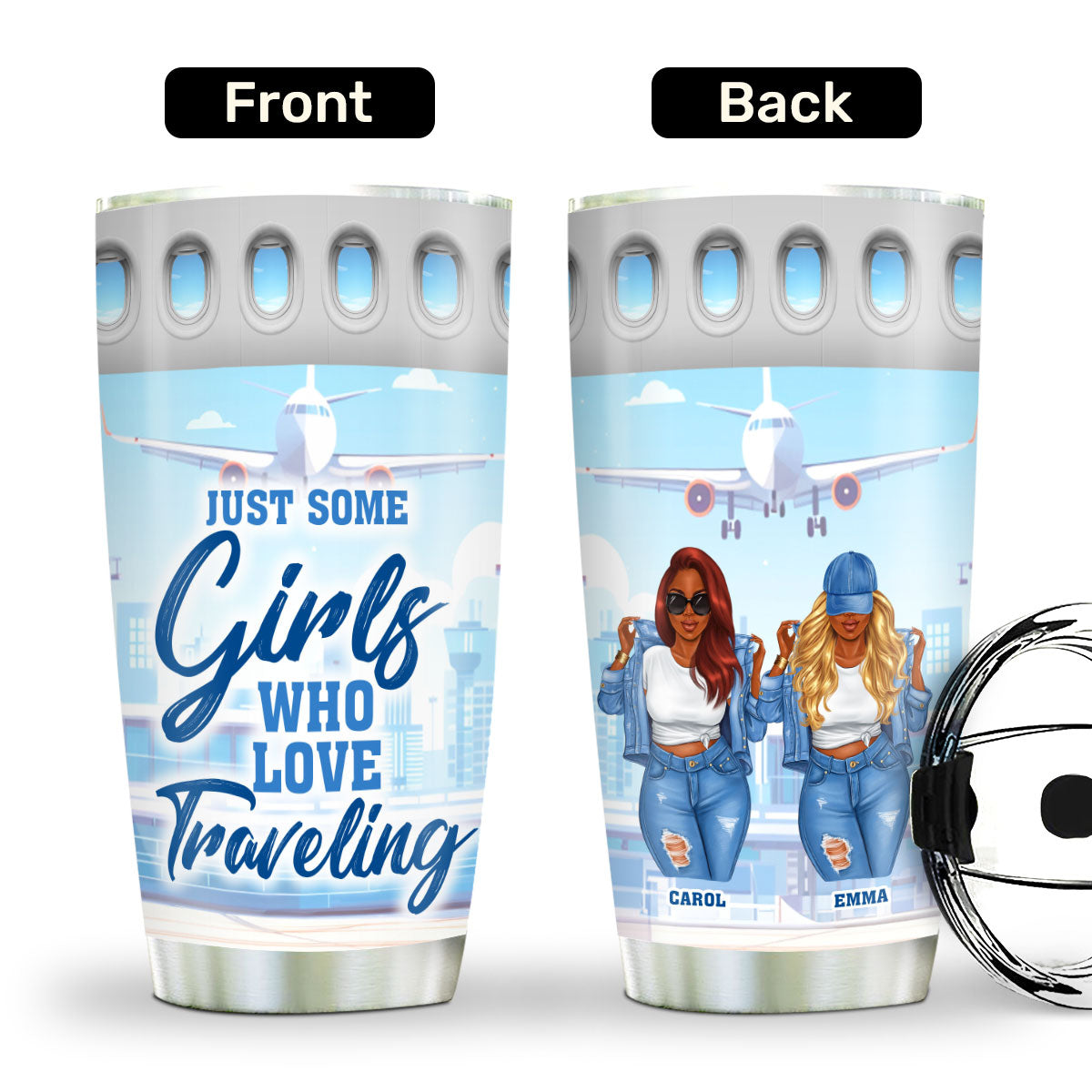 Just A Girl Who Loves Traveling - Personalized Stainless Steel Tumbler